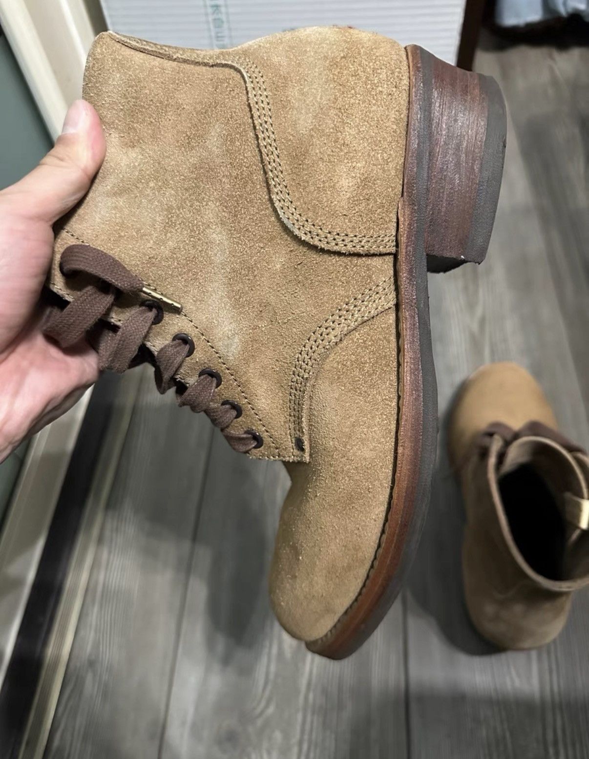 Visvim Visvim MARSHAL BOOTS-FOLK VEG SUEDE – Sand Size US 8 / EU 41 - 3 Thumbnail