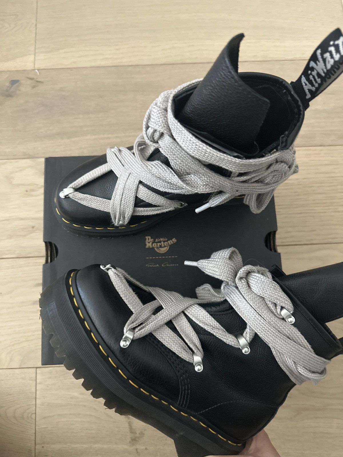 Rick Owens Rick Owens Dr. Martens Pentagram Jumbo Lace Boot | Grailed