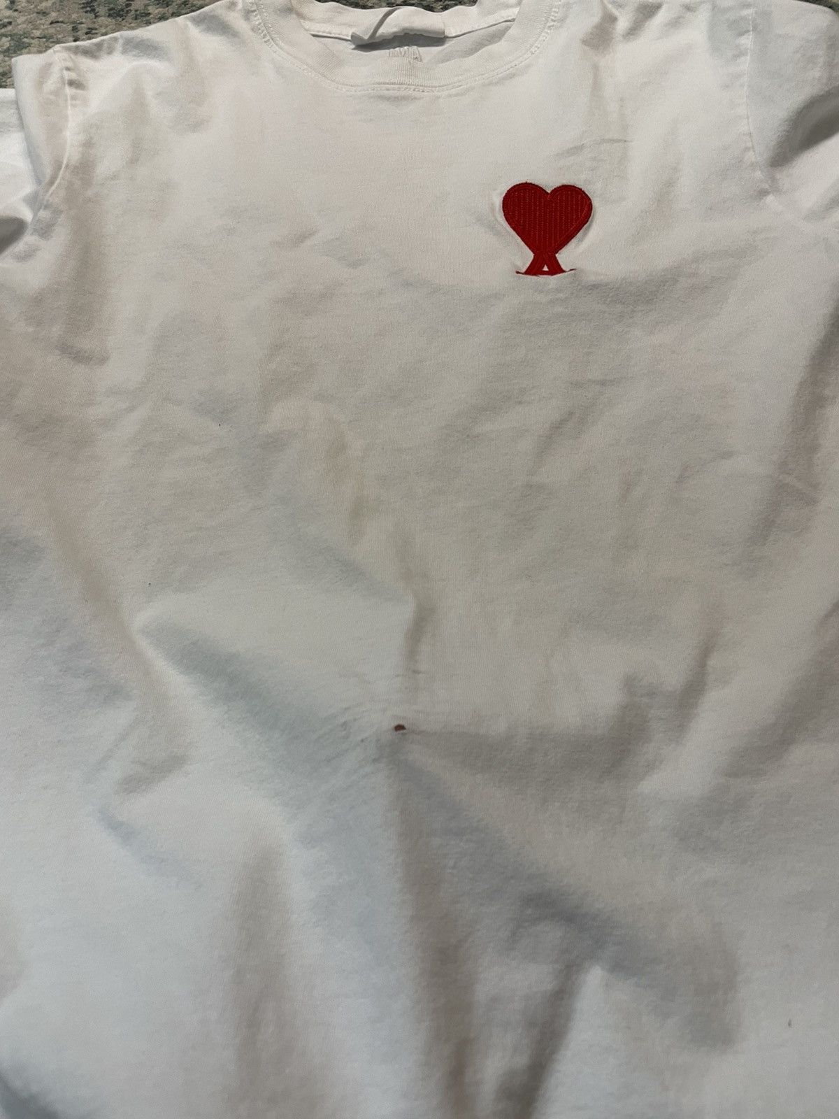 AMI AMI PARIS Alexandre White Red Heart T-shirt Medium Unisex Size US M / EU 48-50 / 2 - 12 Thumbnail