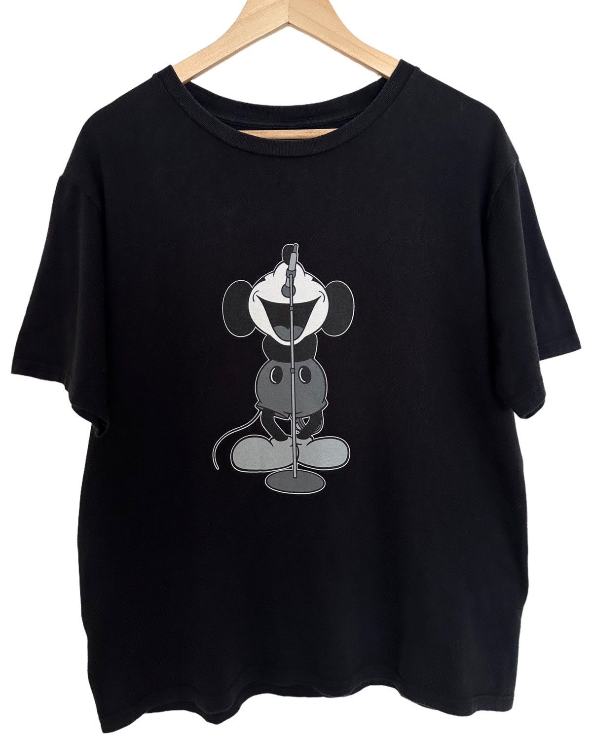 Number (N)ine Number (N)ine Rockstar Singing Mickey Tshirt Black