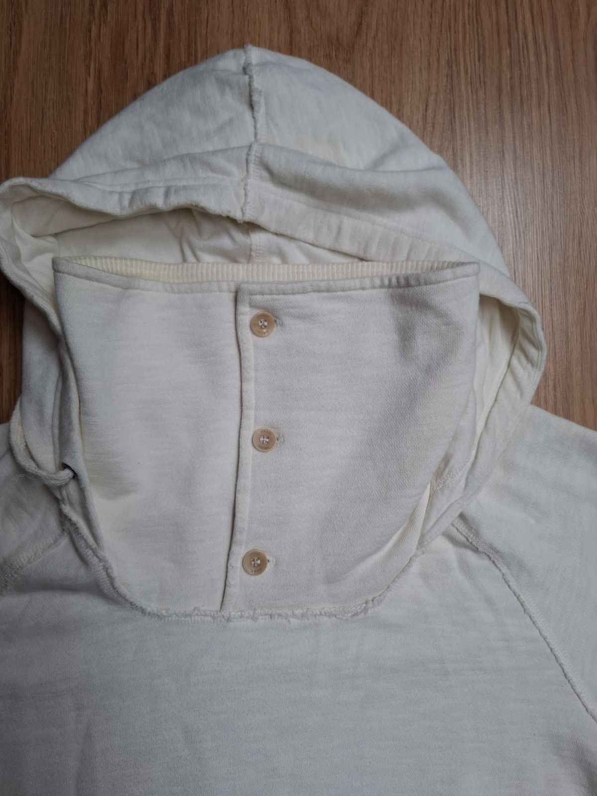 Diesel DIESEL Archive Buttoned Hoodie L vintage Off-White/Cream Size US L / EU 52-54 / 3 - 3 Thumbnail