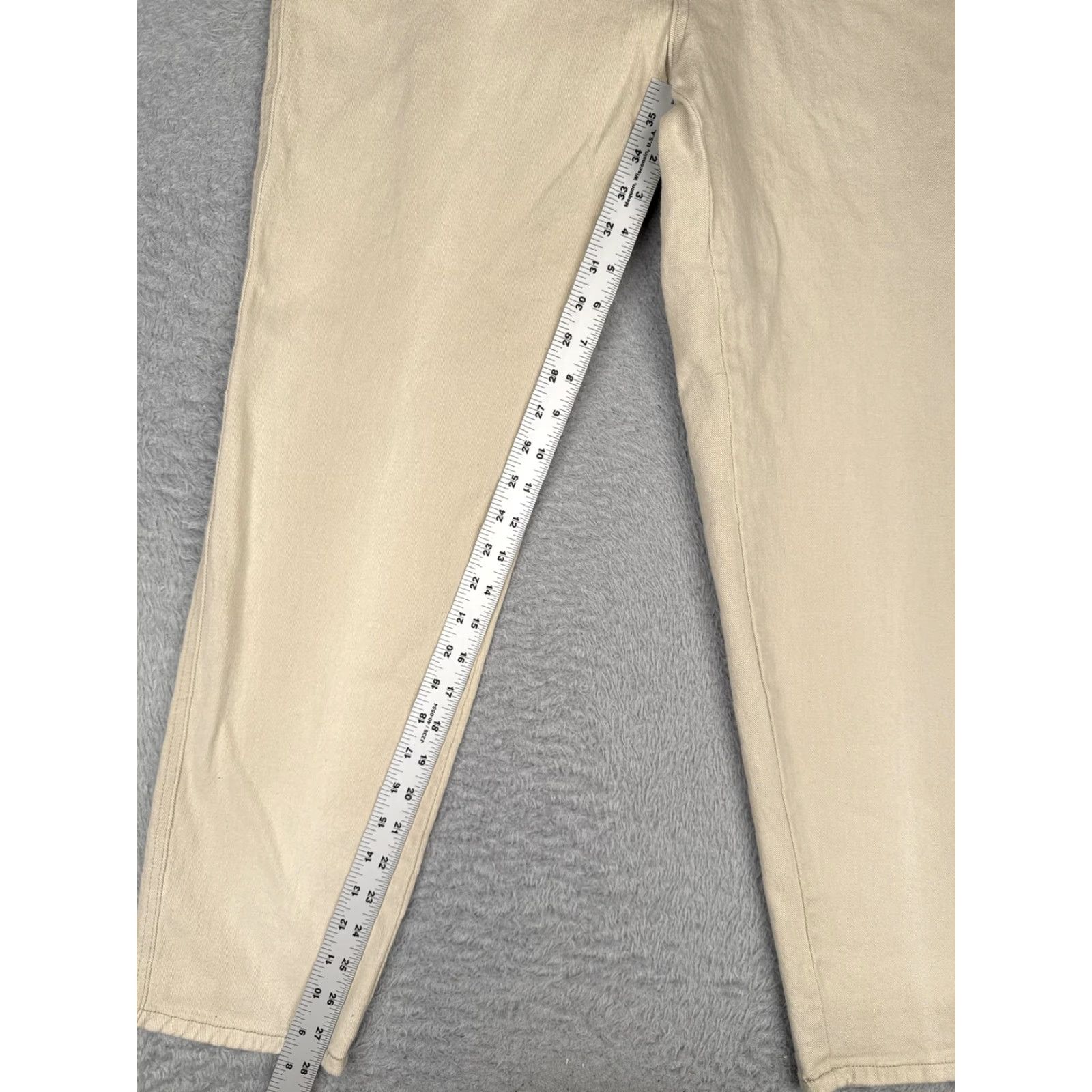 Bill Blass Bill Blass Jeans Women 12 Beige Khaki Stretch Denim High Rise Straight Leg 31x28 Size 34" / US 12 / IT 48 - 7 Thumbnail