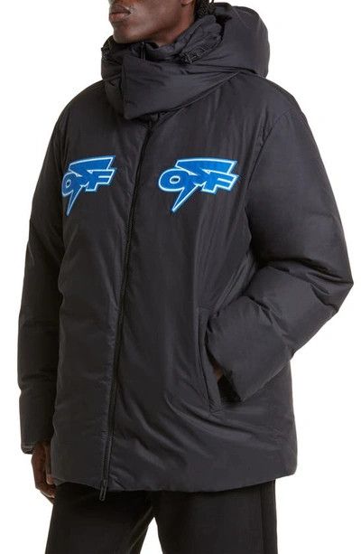 Off-White o1y0225 Logo Hooded Jacket in Black Size US XXL / EU 58 / 5 - 3 Thumbnail