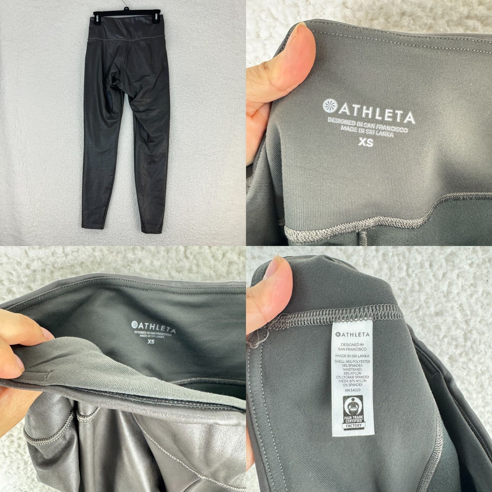 Athleta Athleta All Over Gleam Leggings Womens XS Arbor Olive Green Yoga Stretch Size 26" / US 2 / IT 38 - 8 Thumbnail