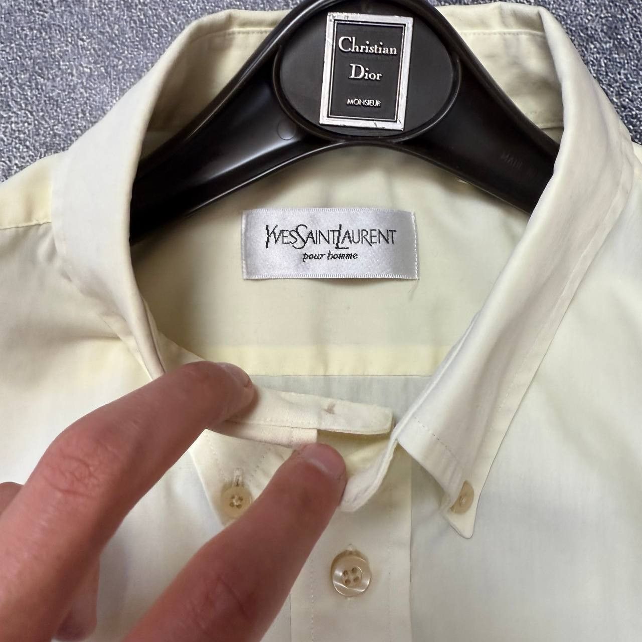 Saint Laurent Paris Corduroy YSL Shirt Yellow Velvet Size US XL / EU 56 / 4 - 4 Thumbnail