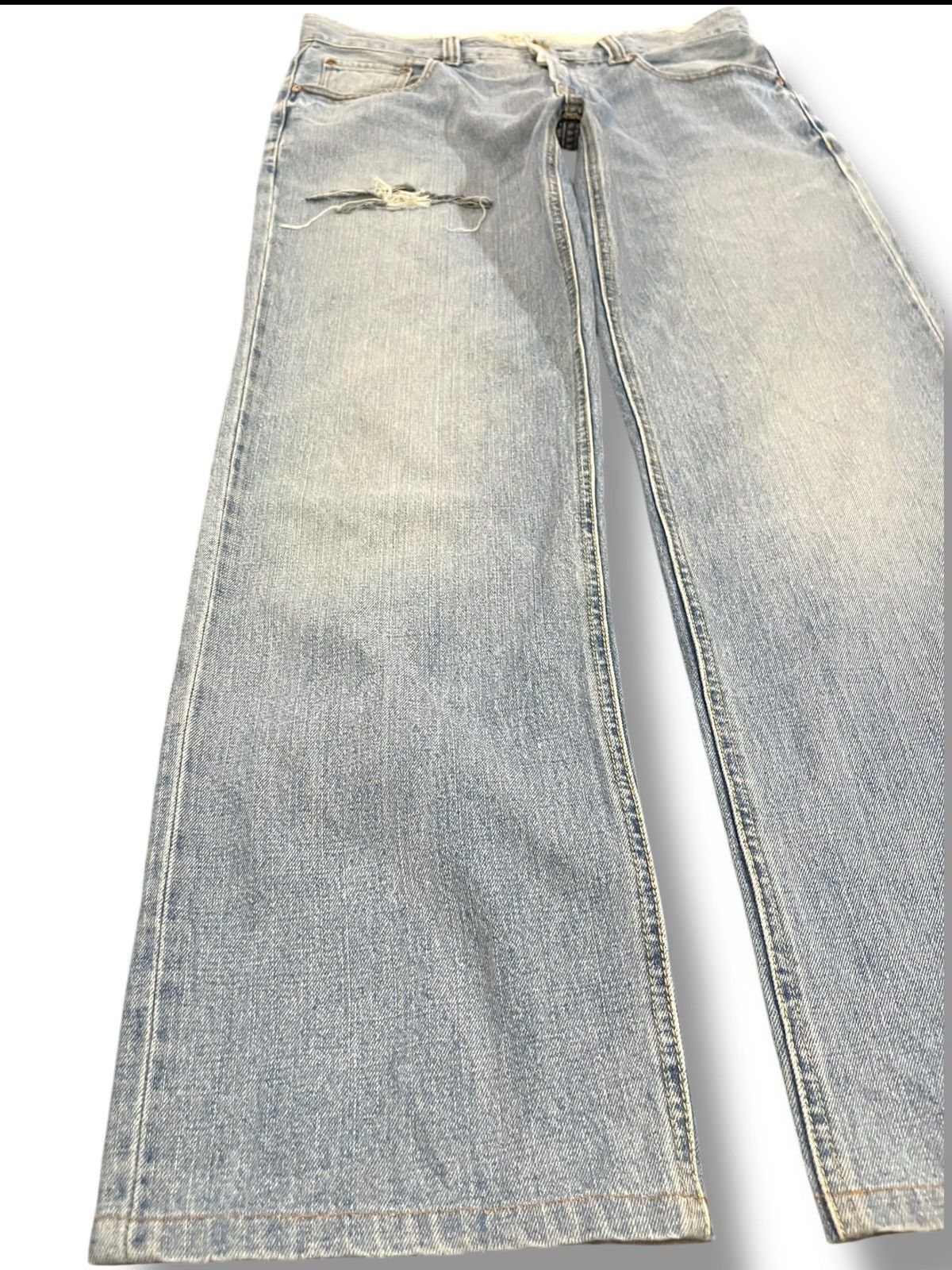 If Six Was Nine Vintage Navy Produce Baggy Distressed Denim Size US 33 - 3 Thumbnail