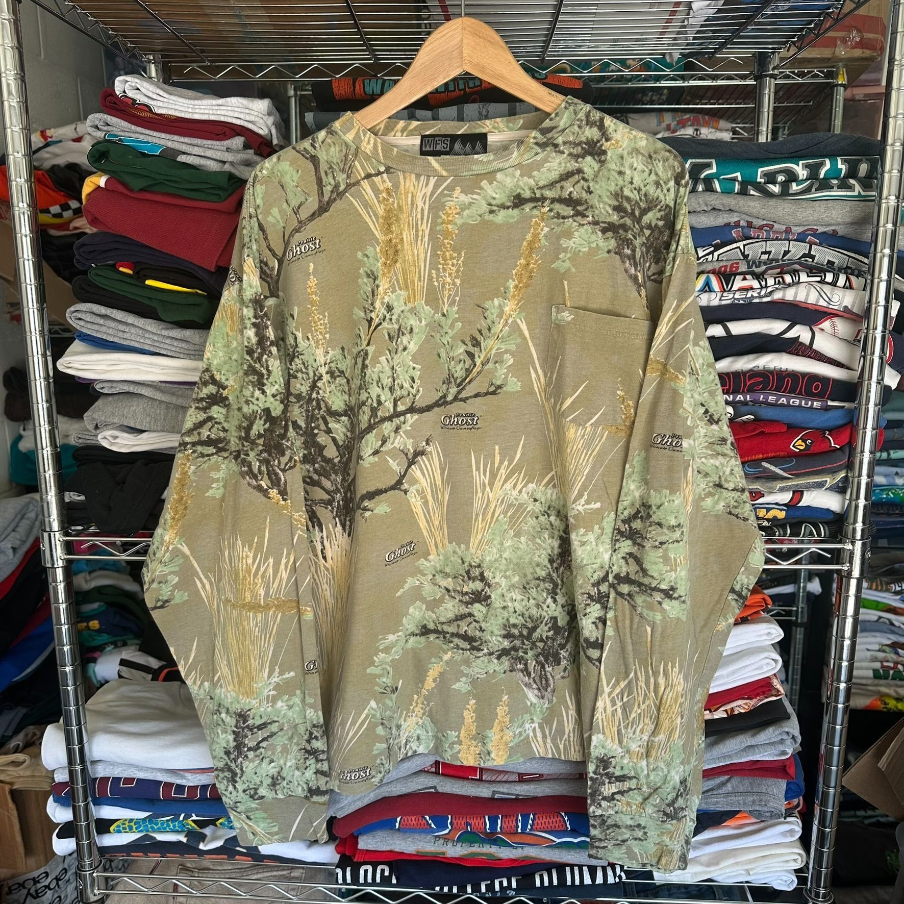 Vintage 90s Realtree Prairie Ghost Camo T-Shirt Long Sleeve