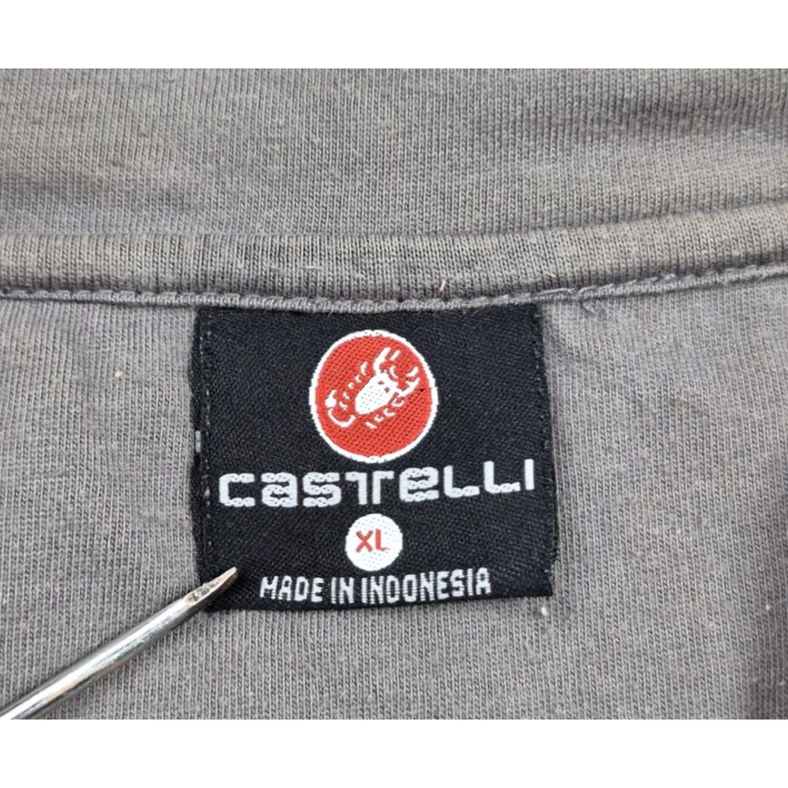 Vintage Castelli Polo Shirt Mens XL Gray Solid Italian Flag Logo Cycling Jersey Casual Size US XL / EU 56 / 4 - 5 Thumbnail