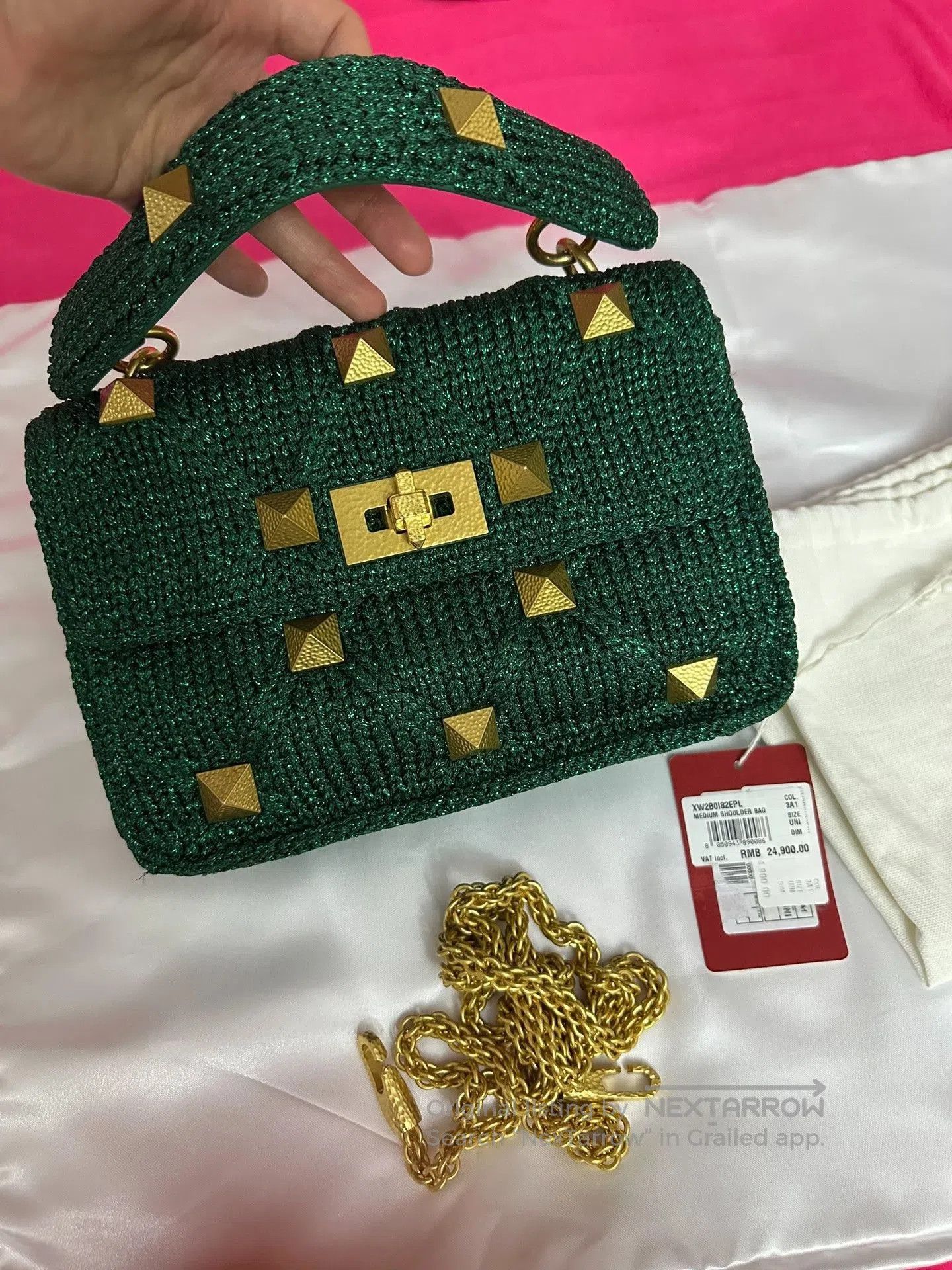 Valentino Valentino Green Woven Bag. Size ONE SIZE - 1 Thumbnail