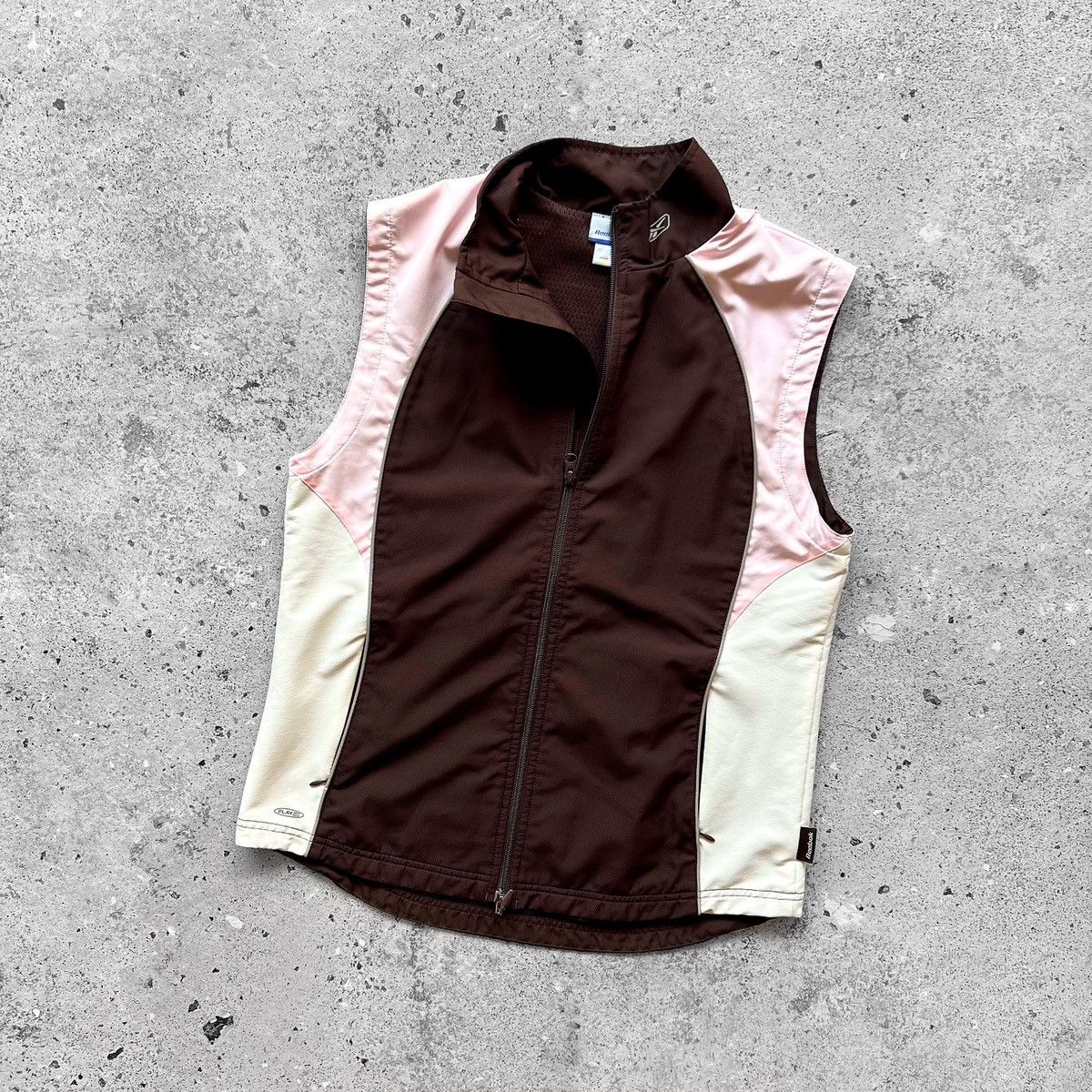 Reebok × Vintage Reebok Womens Vintage Y2K Full Zip Brown Vest Gilet Size M / US 6-8 / IT 42-44 - 4 Thumbnail