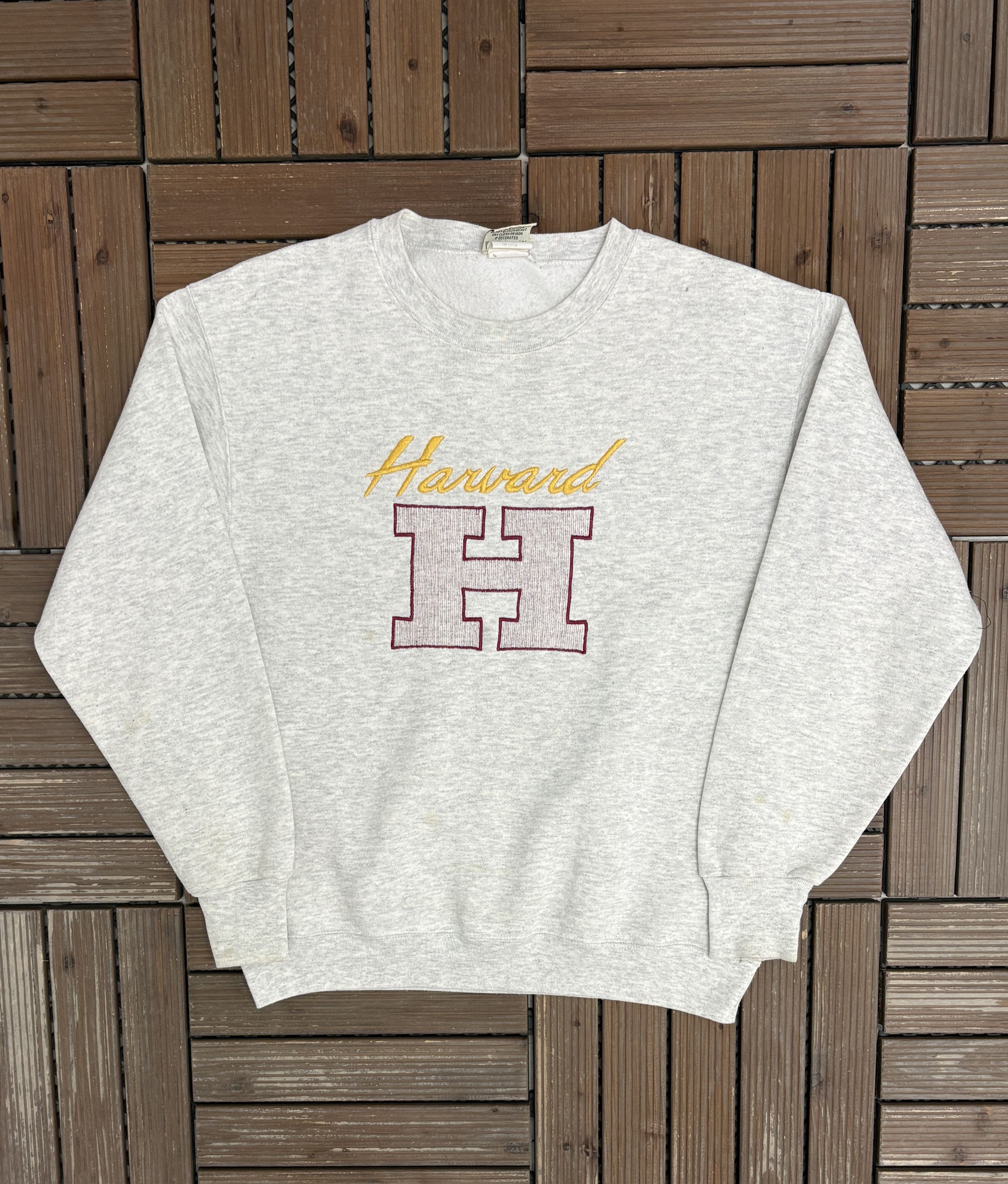 Vintage Harvard Crimson Vintage Grey Sweater Crewneck Size US M / EU 48-50 / 2 - 1 Thumbnail