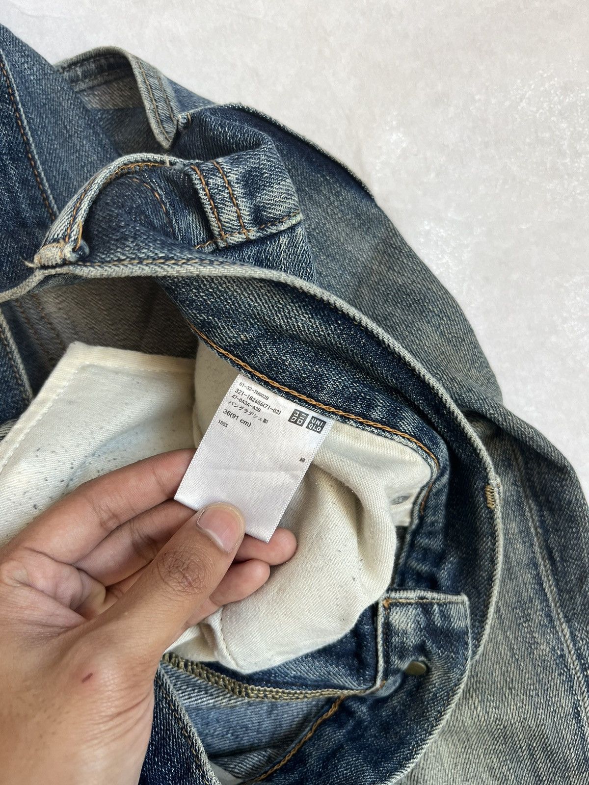 Uniqlo Uniqlo Regular Straight distressed and aging denim Size US 38 / EU 54 - 8 Thumbnail