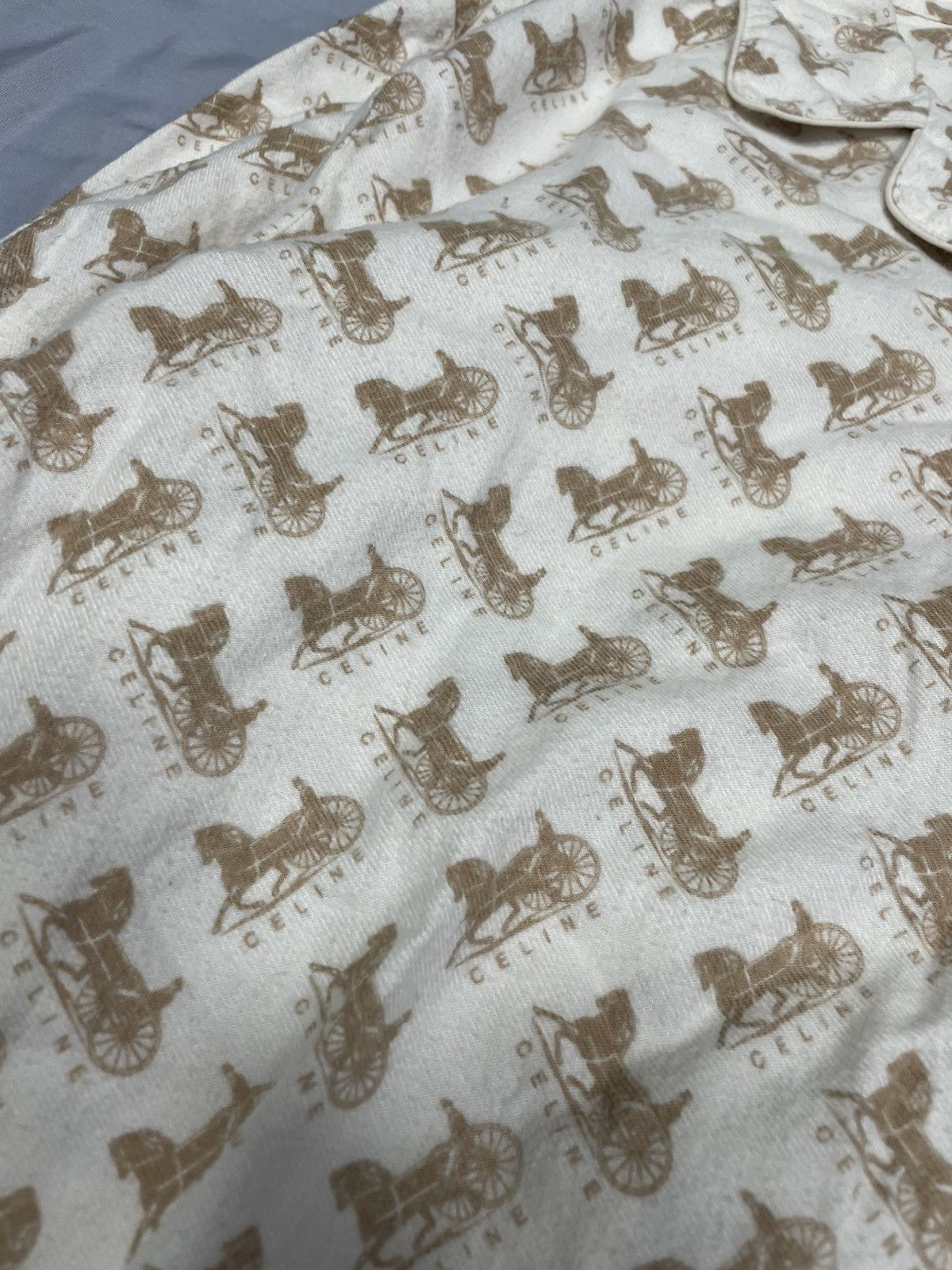 Celine Celine Pajamas Shirt Monogram vintage logo Size L / US 10 / IT 46 - 4 Thumbnail