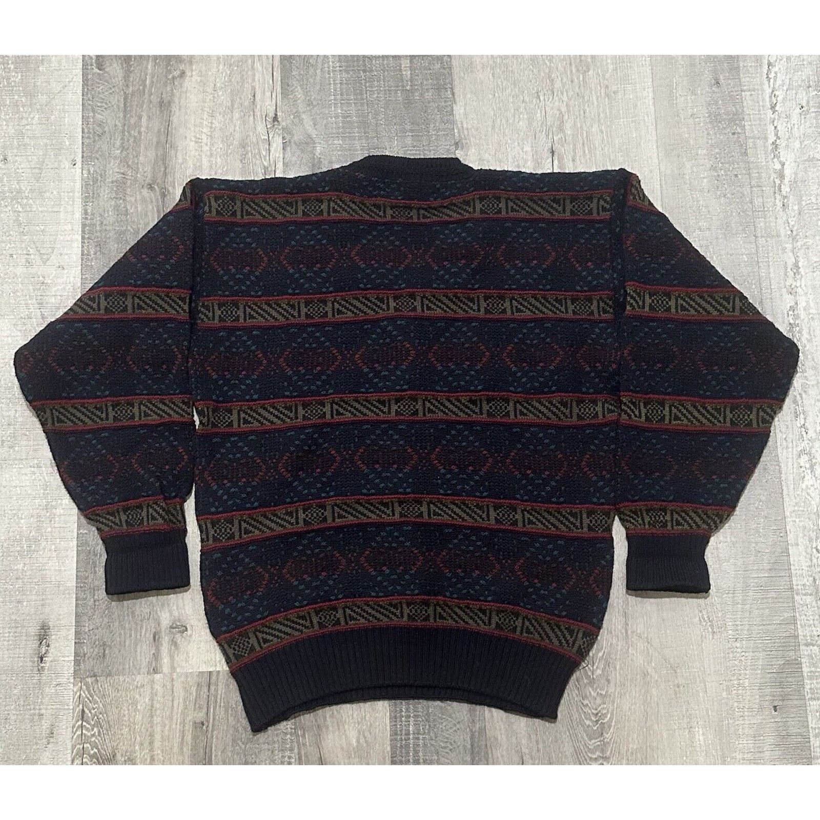 Pendleton Vintage 80s Pendleton Fair Isle Wool V Neck Red Blue Black Size US M / EU 48-50 / 2 - 2 Thumbnail