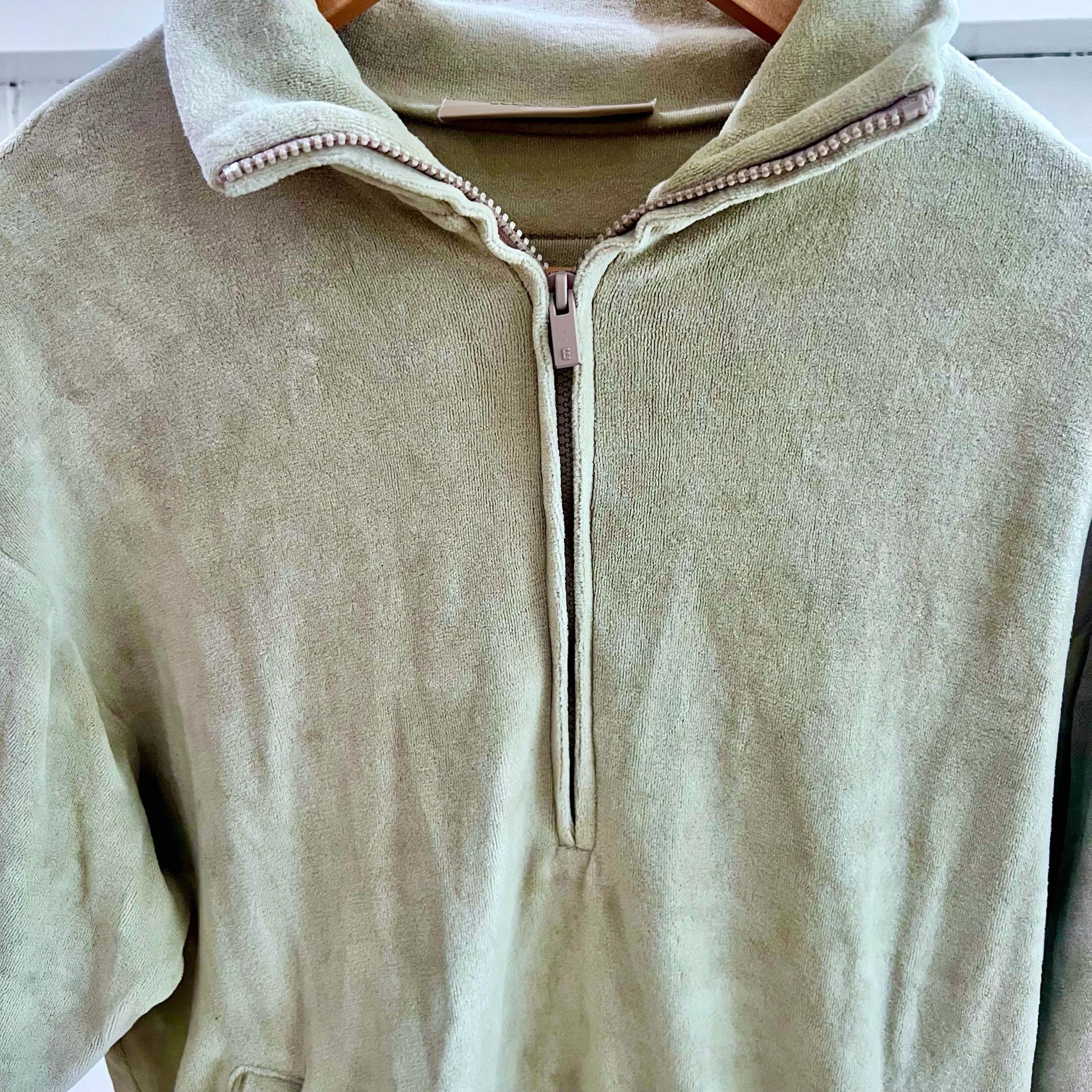 Fear of God Fear of God Essentials Oversized Quarter Zip Velour Pullover Size US XS / EU 42 / 0 - 2 Thumbnail
