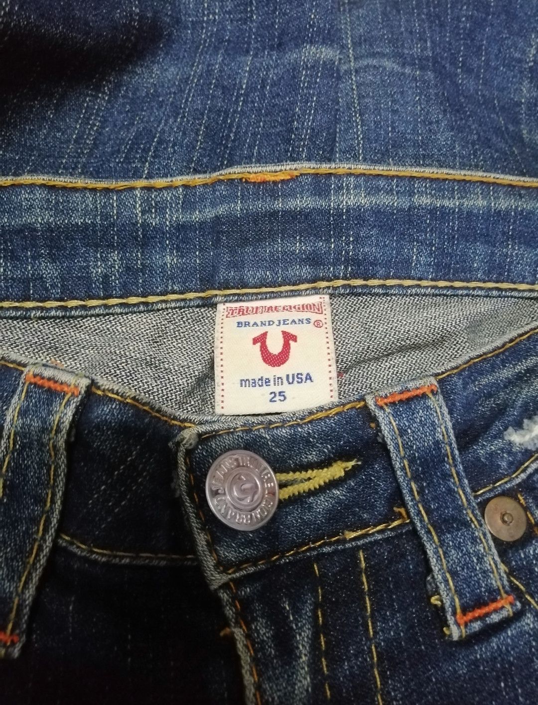 True Religion True Religion Joey Low Rise Distressed Denim Jeans Size 29" - 9 Thumbnail