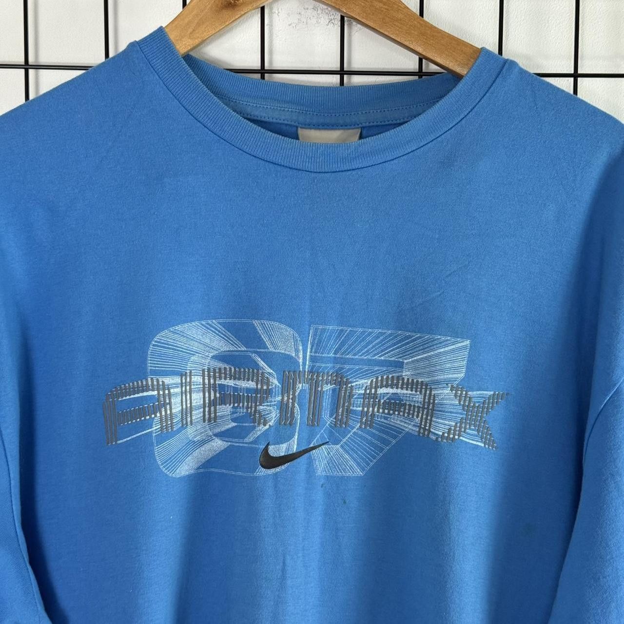 Nike Nike Vintage 90s Air Max Logo T shirt Blue Size US L / EU 52-54 / 3 - 4 Thumbnail
