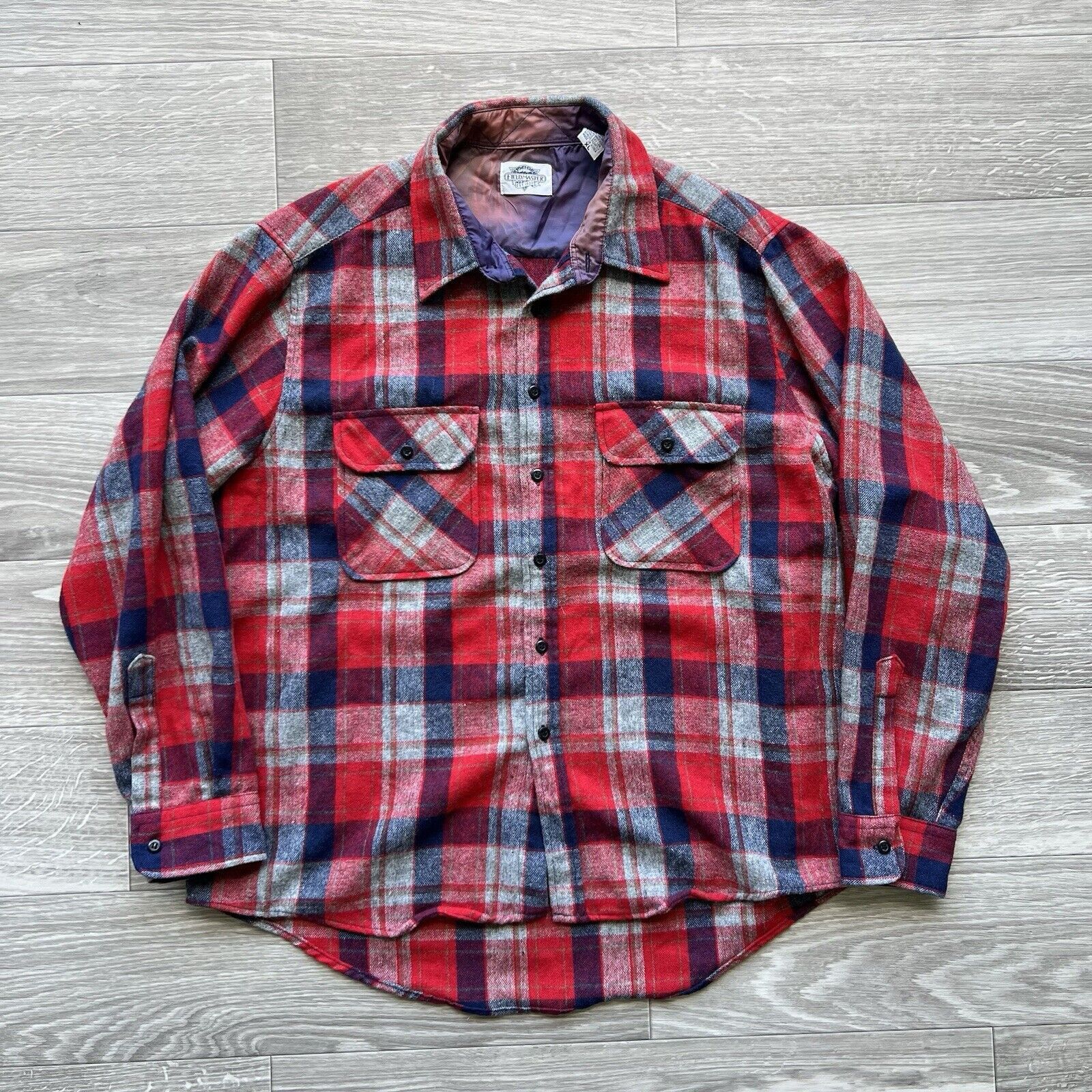 Other Vintage Wool Flannel Shirt Mens XL Red Plaid Long Sleeve Size US XL / EU 56 / 4 - 1 Thumbnail