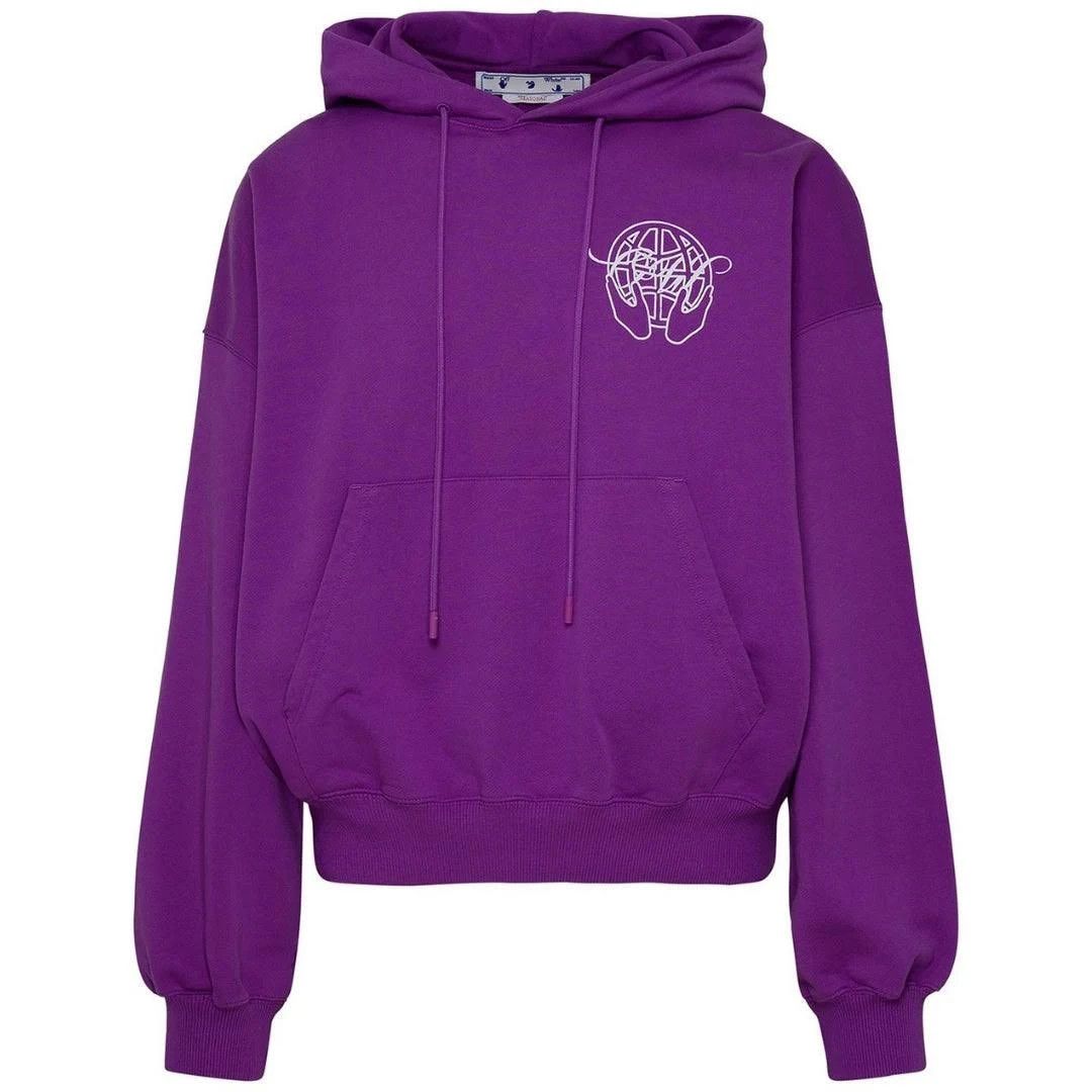 Off-White o1mle0924 Arrow Boxy Hoodies in Purple Size US XS / EU 42 / 0 - 1 Thumbnail