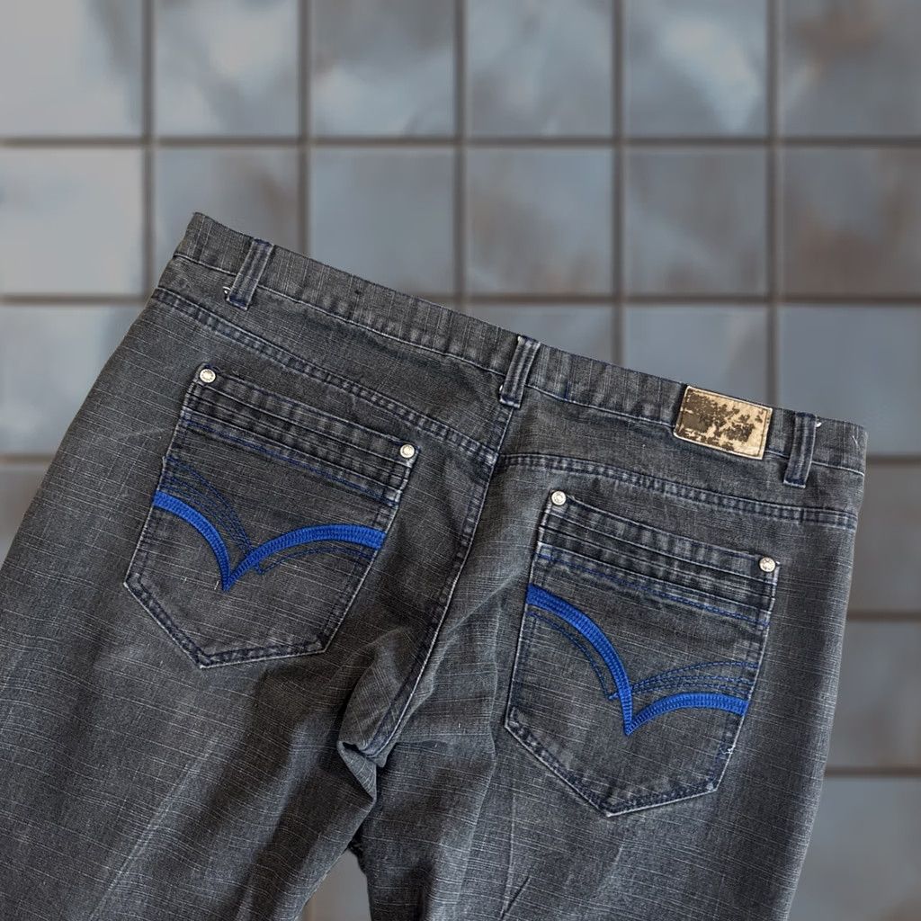 Denime VINTAGE Krome Jeans Gray Denim Embroidered 90s Y2K Mens 48x29 HTF RARE Wide-Leg Shirt? Size US 32 / EU 48 - 1 Thumbnail