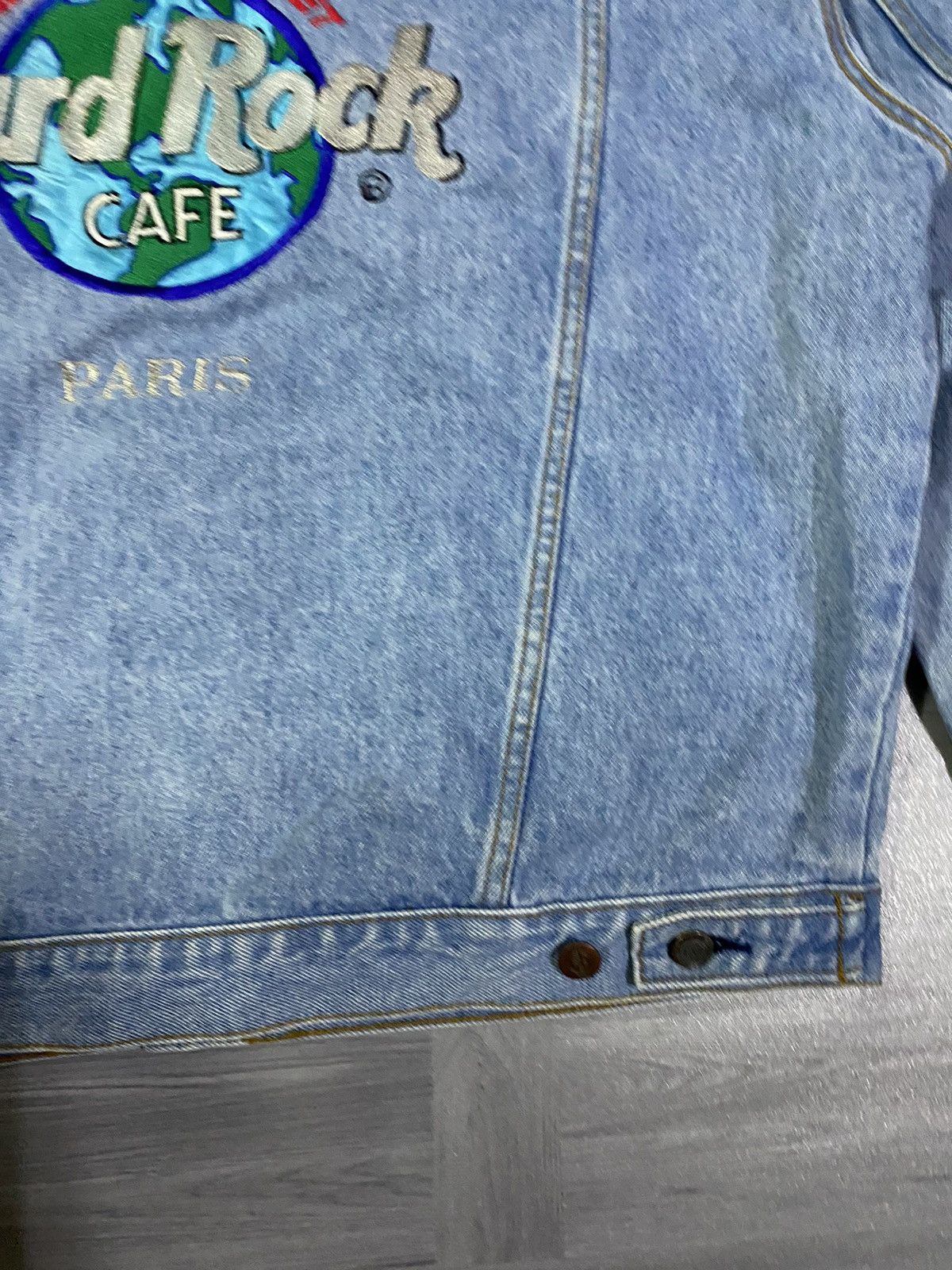 Hard Rock Cafe Vintage Hard Rock Cafe Paris Save The Planet Denim Jacket Size US XL / EU 56 / 4 - 7 Thumbnail