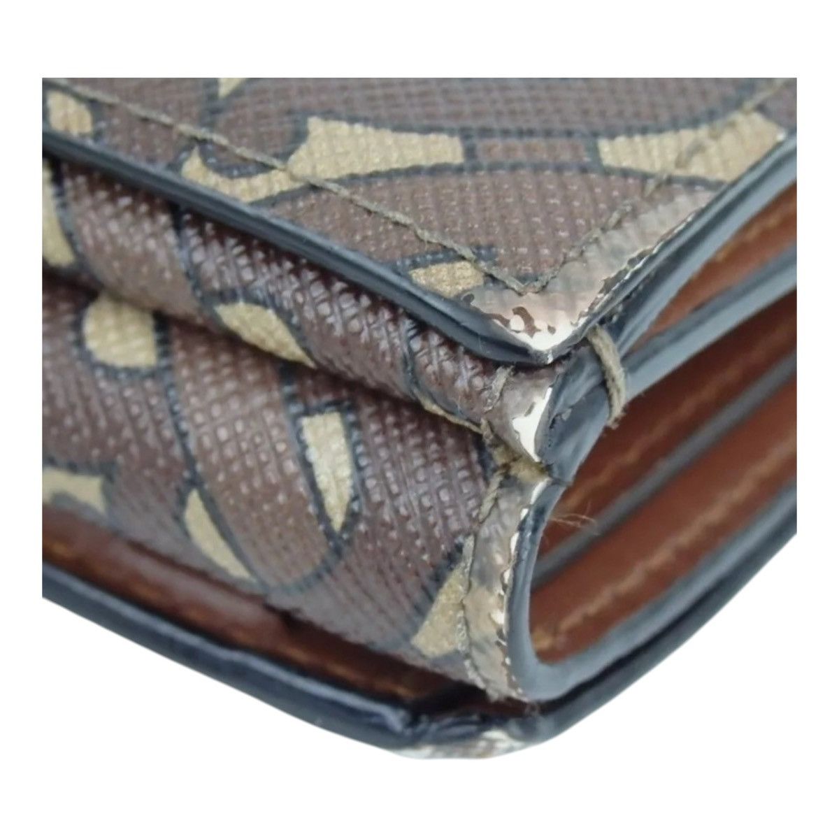 Burberry BURBERRY TB monogram Tri-fold wallet PVC/leather EUC Size ONE SIZE - 3 Thumbnail