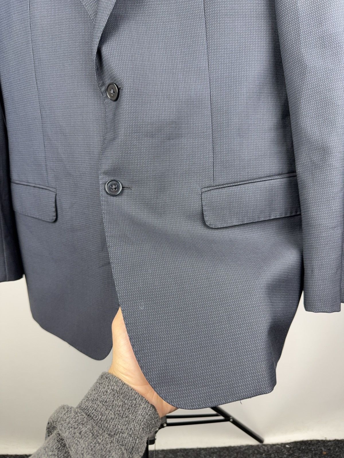 Emporio Armani Luxury 00s Emporio Armani G Line Classic Navy Blazer Size 44R - 10 Thumbnail