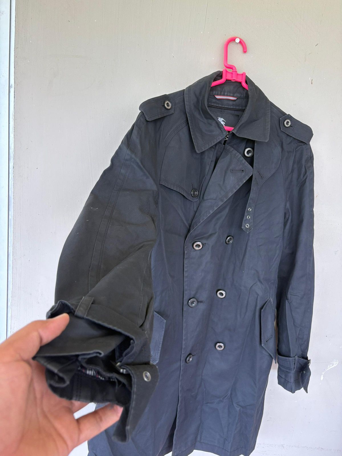 Burberry Burberry Black Label Trench Coat Jacket Design Nice Size US L / EU 52-54 / 3 - 2 Thumbnail