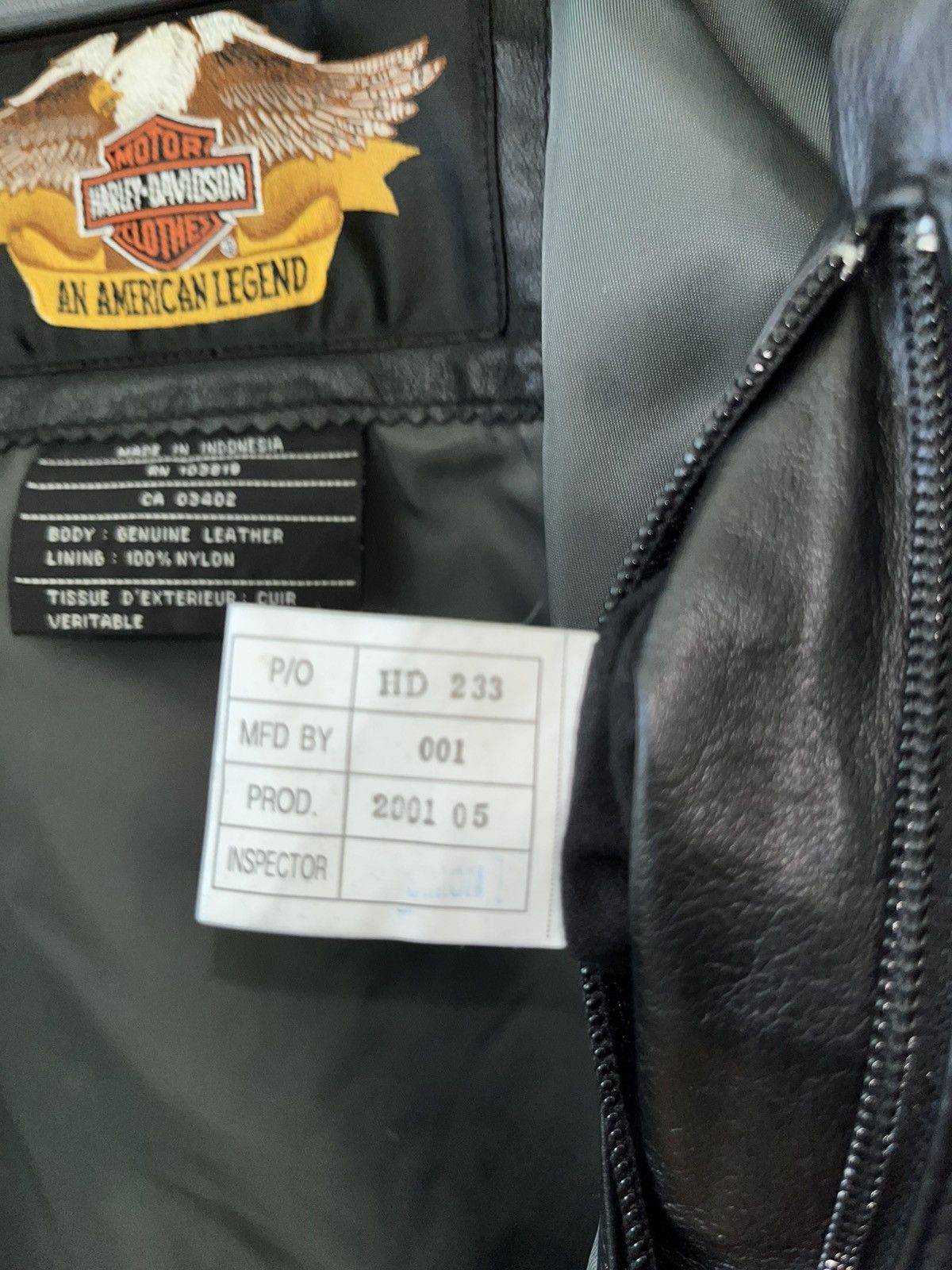 Harley Davidson Mint NOS 2002 Harley-Davidson Hacienda Leather Jacket Sz LW Size L / US 10 / IT 46 - 20 Thumbnail