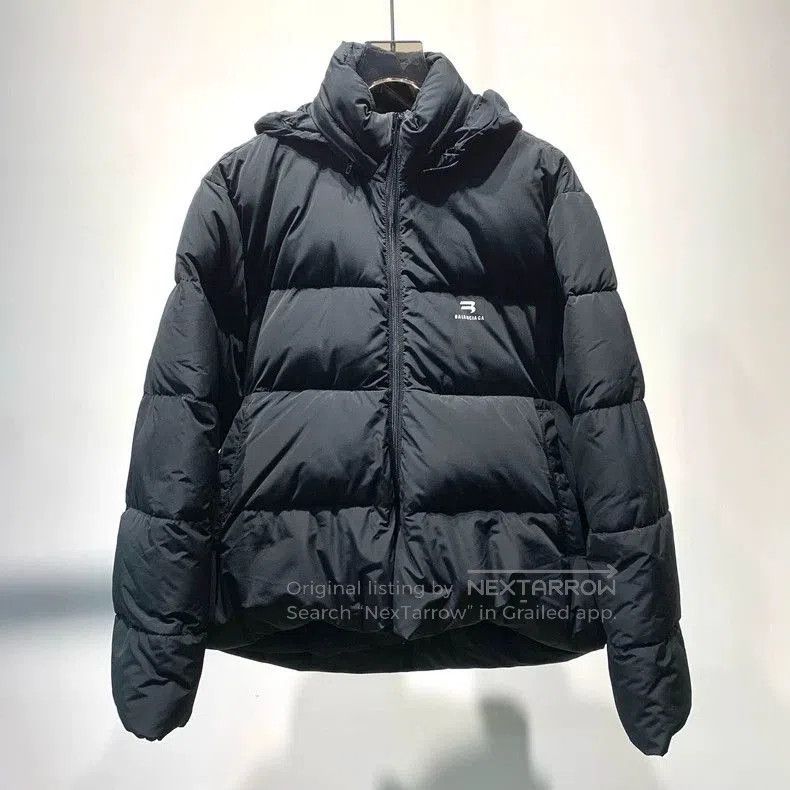 Balenciaga Sporty Double Logo Down Jacket.