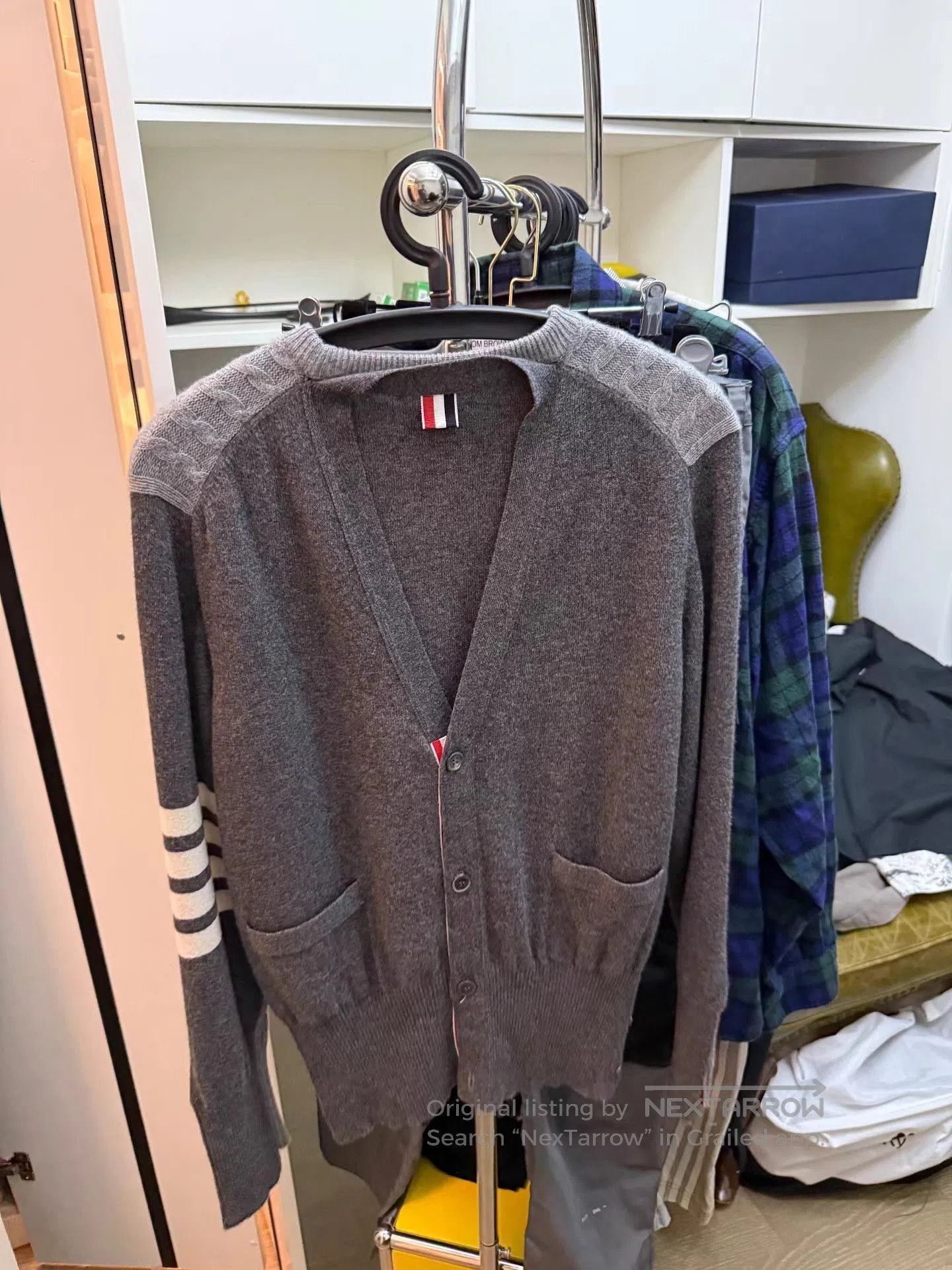 Thom Browne Gray Cable Knit Long Sleeve Sweater Size L. Size US L / EU 52-54 / 3 - 2 Thumbnail