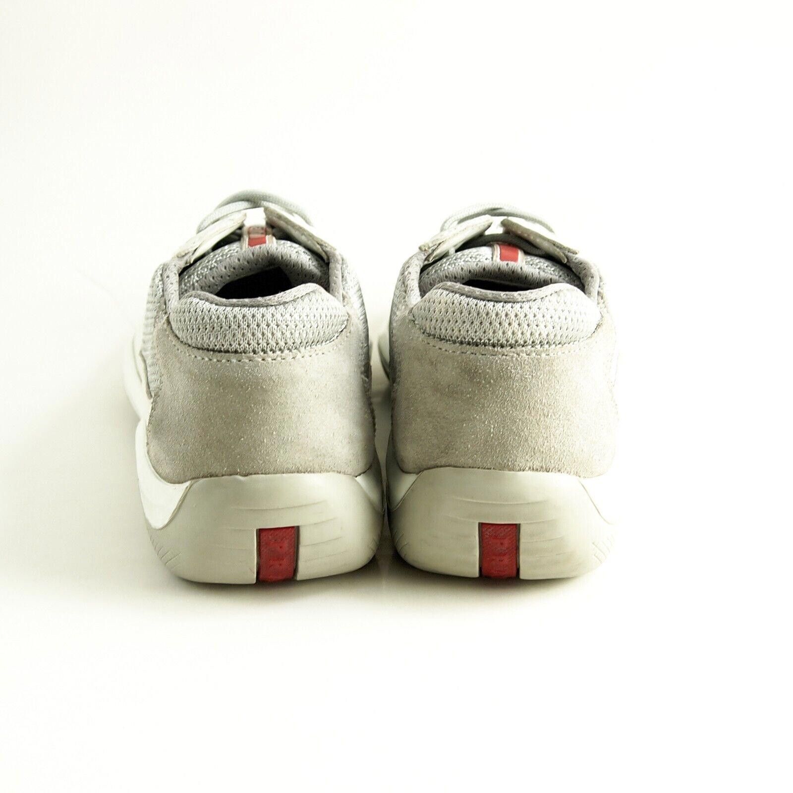 Prada Prada Americas Cup Sneakers Gray Leather Mesh EU 37 US 7 Size US 7 / IT 37 - 6 Thumbnail