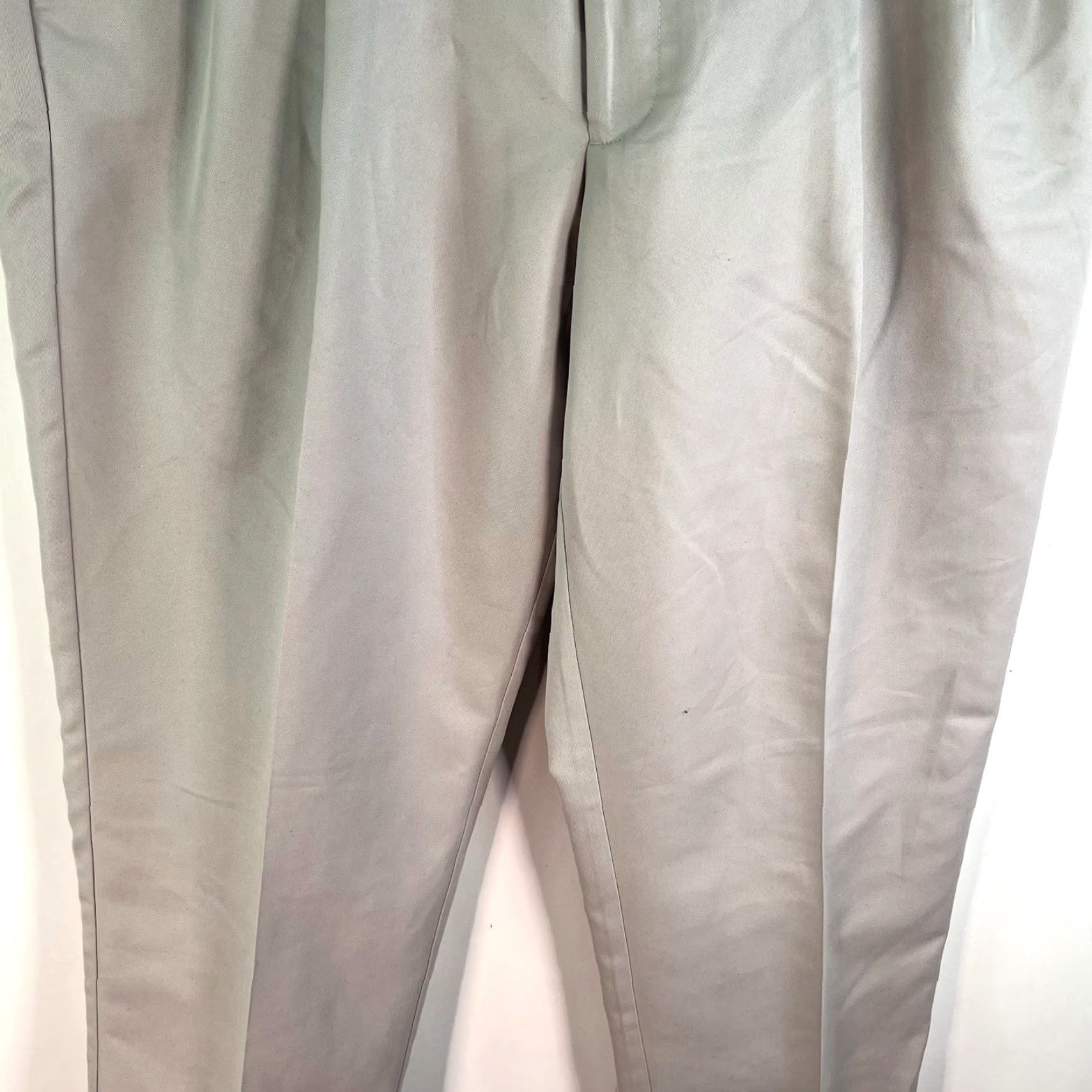 Perry Ellis Perry Ellis Portfolio FILIO-Flex Pleated Pants Mens Size 38/30 Straw Cuffed NWT Dress Pants Regular Be​ige Solid Size US 38 / EU 54 - 3 Thumbnail