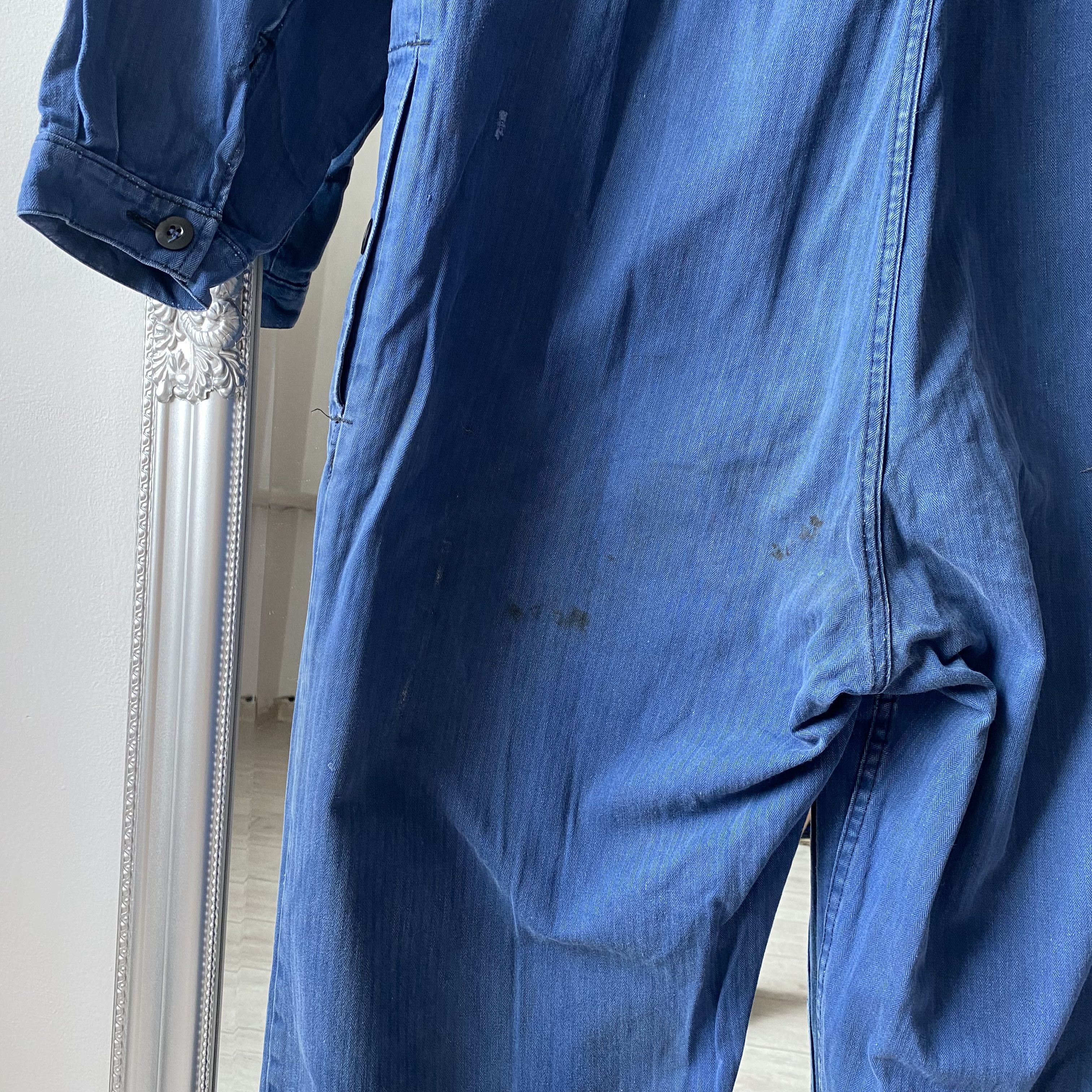 Le Laboureur ⚙️ Vintage 80s Faded Safor French Coverall Worker jumpsuit Size US 32 / EU 48 - 9 Thumbnail