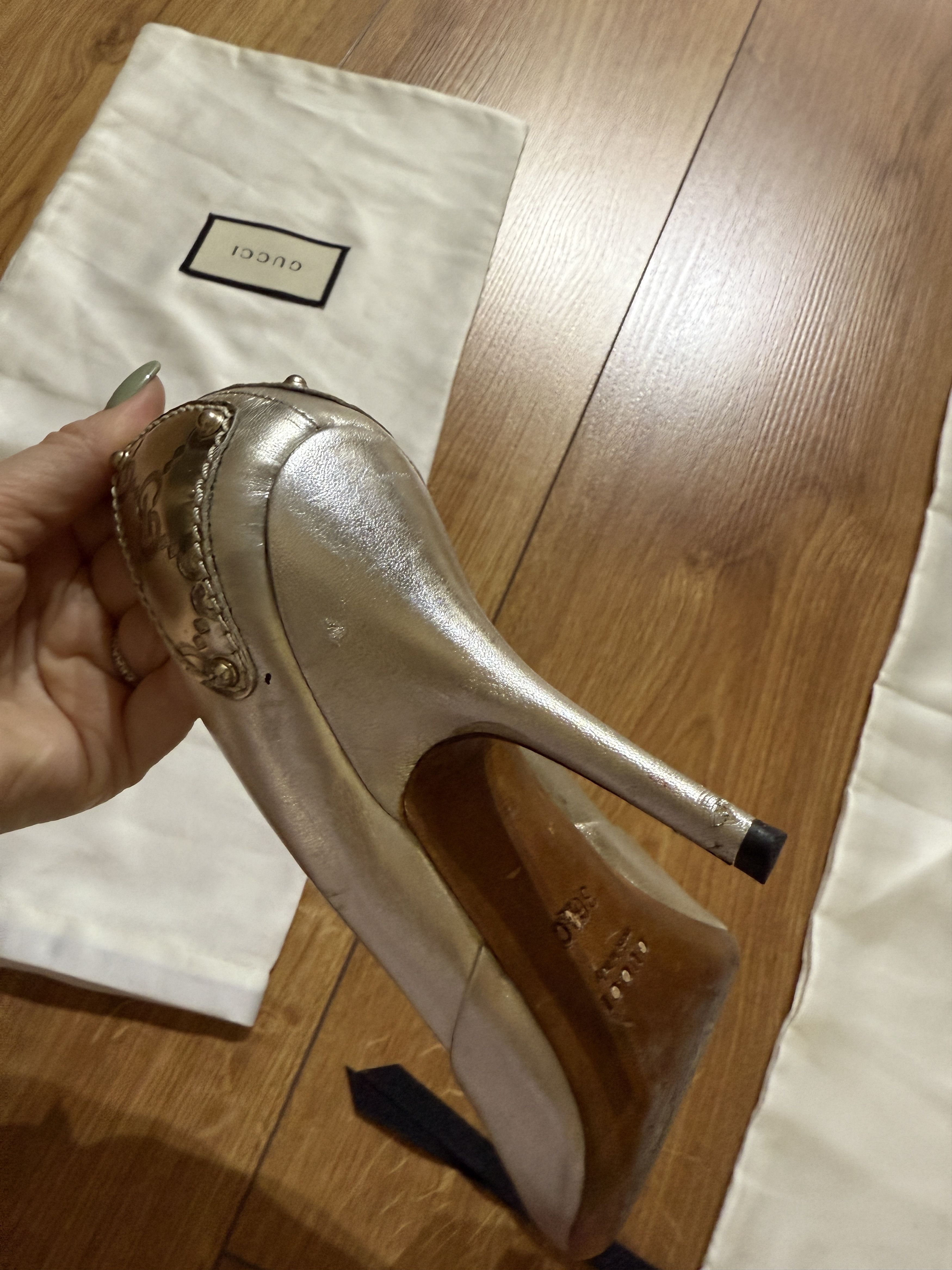 Gucci Gucci silver GG heels Size US 7 / IT 37 - 12 Thumbnail