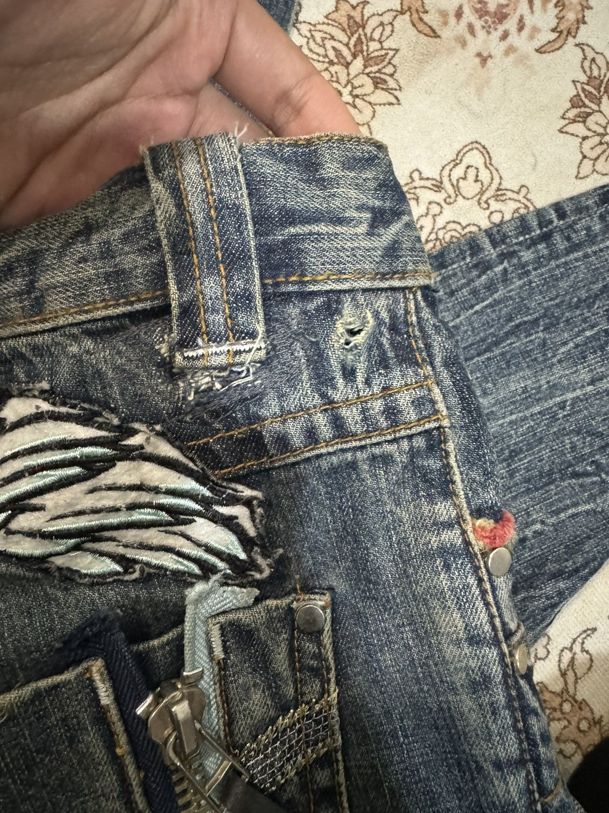 Japanese Brand × Vintage × semanticdesign Vintage Semantic Design Japan Wings Flare Jeans Size US 33 - 11 Thumbnail