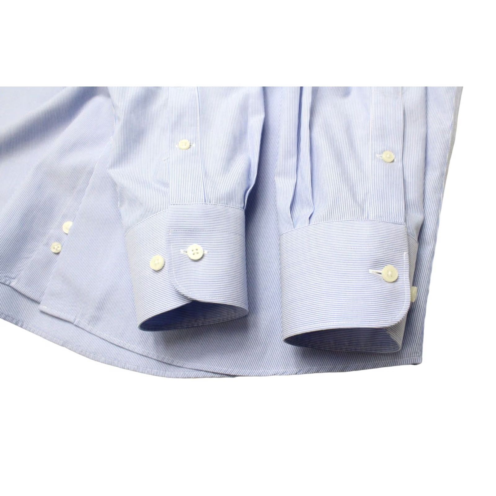 Suitsupply Suitsupply Dress Shirt Men 42-7 / 16 1/2L Pinstripe Extra Slim Formal Shirt Button-Up Long Sleeve Collared Blue White Mens Size 42R - 5 Thumbnail