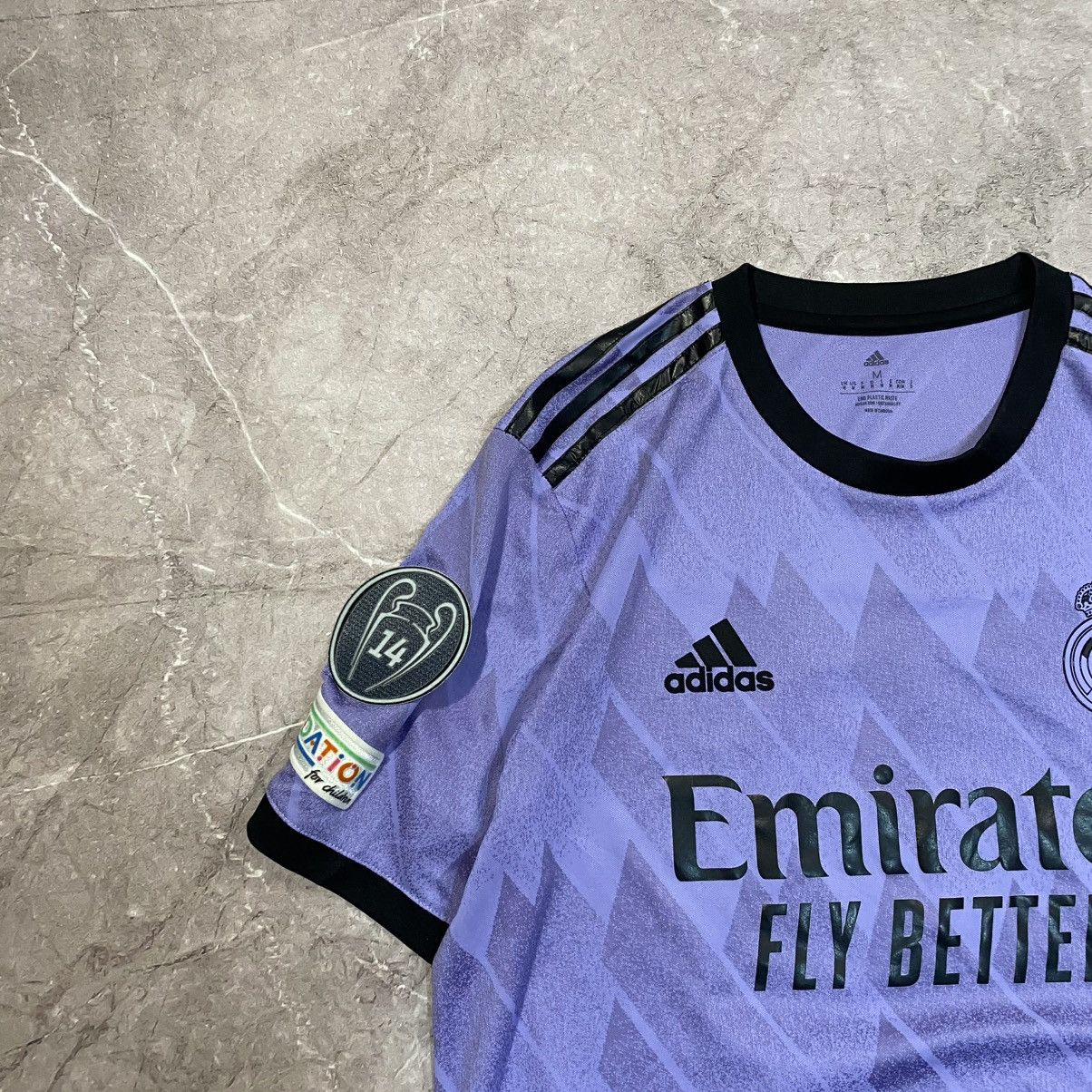 Adidas BENZEMA ! ADIDAS REAL MADRID TEE CHAMPIONS LIGA MATCH ISSUE Size US M / EU 48-50 / 2 - 2 Thumbnail