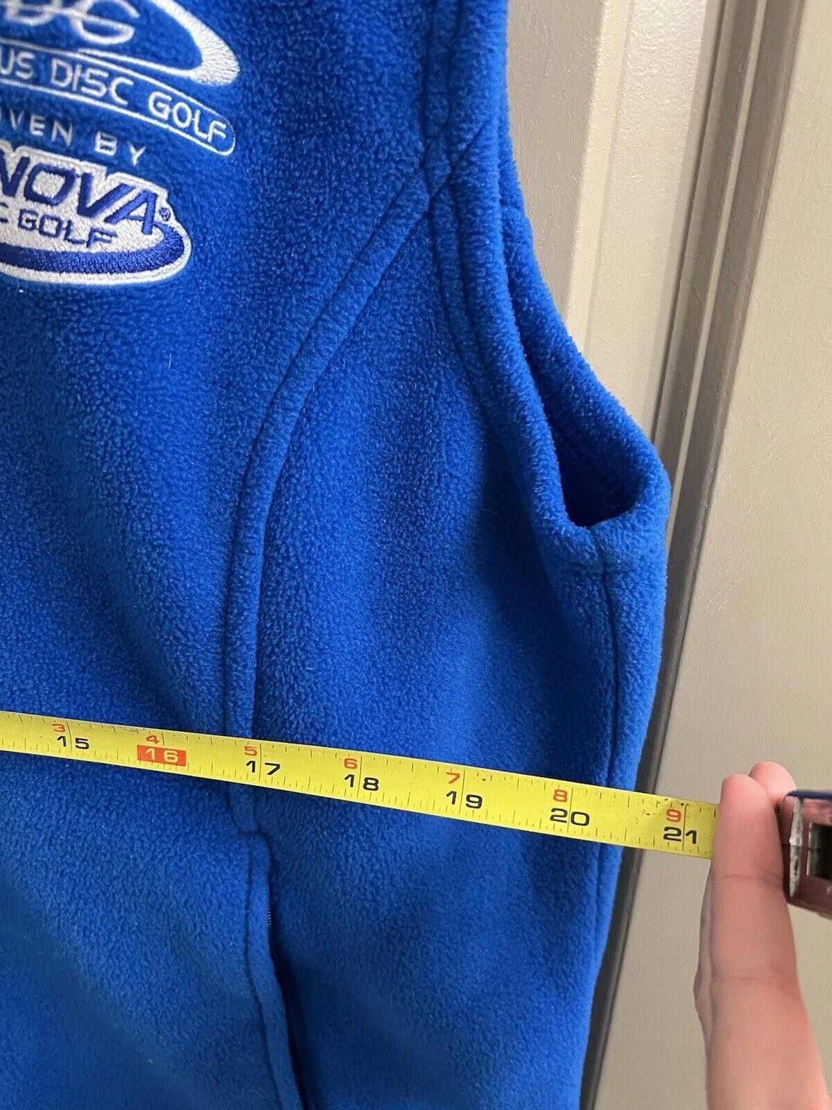 Designer Women's Full Zip Blue Fleece Vest XL Fleece Disc Golf Size XL / US 12-14 / IT 48-50 - 5 Thumbnail