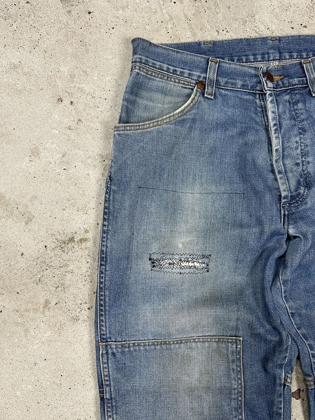 Vintage × Wrangler Vintage Y2K Wrangler Double Knee Repaired Denim Pants Jeans Size US 30 / EU 46 - 8 Thumbnail