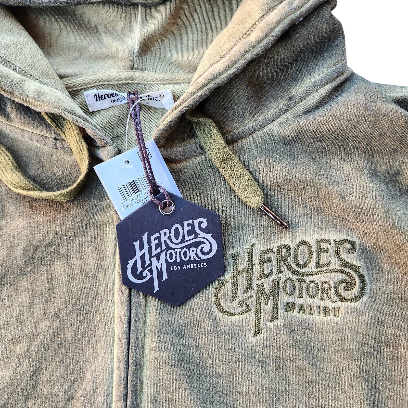 The Unbranded Brand Heroes Motors Men's Cotton Kangaroo Front Zip Hoodie Size L Size US L / EU 52-54 / 3 - 3 Thumbnail