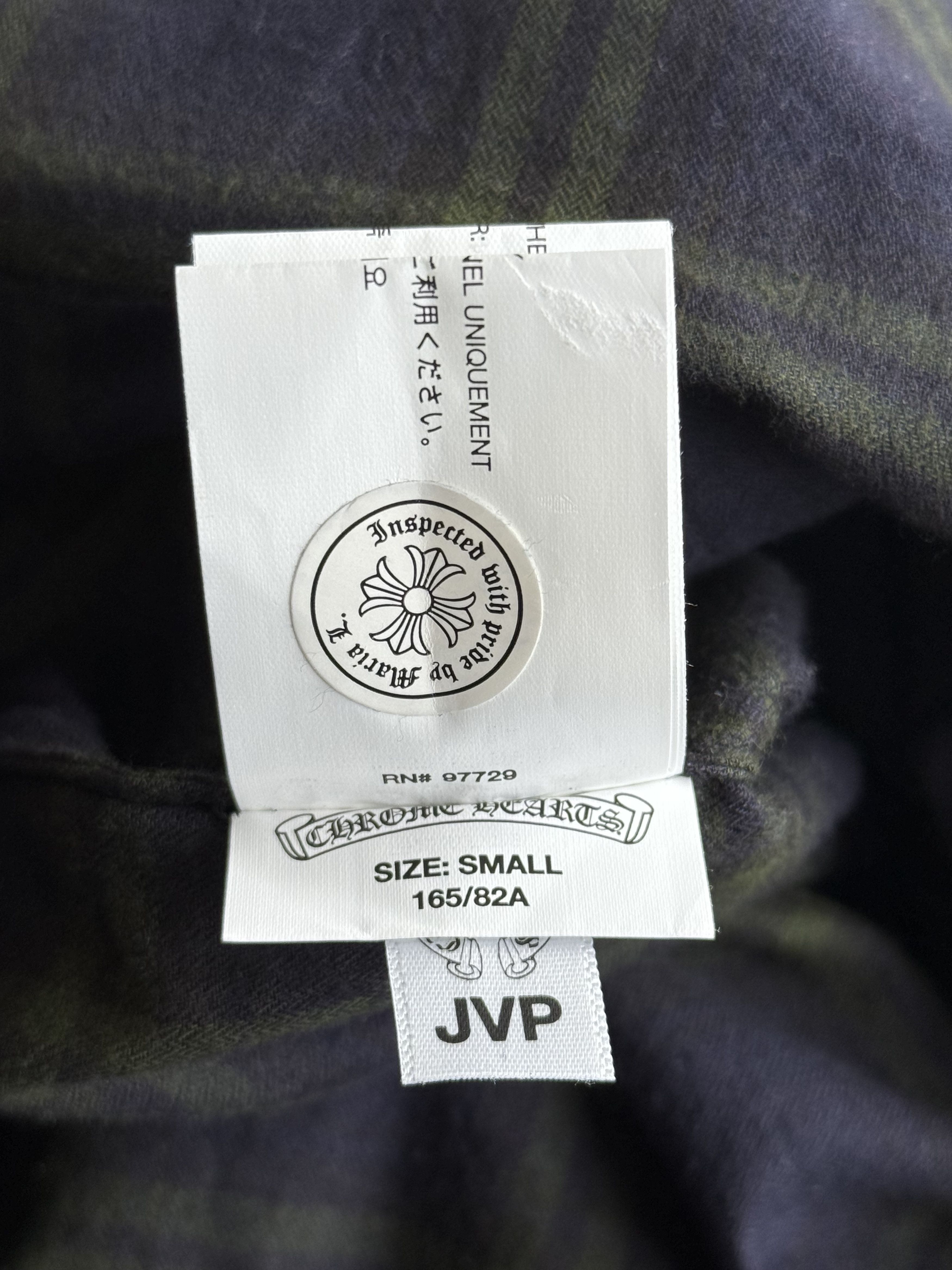 Chrome Hearts Chrome Hearts Blue & Green Cross Patch Elongated Flannel Size US S / EU 44-46 / 1 - 7 Thumbnail