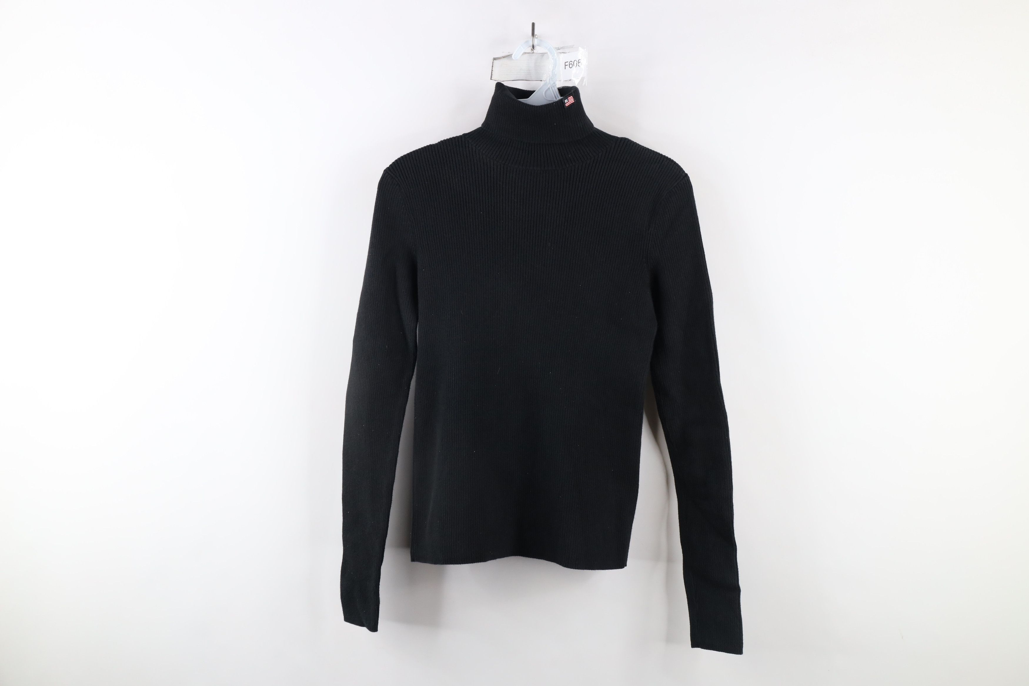 Ralph Lauren × Vintage Vintage 90s Ralph Lauren Flag Ribbed Knit Turtleneck Sweater Size S / US 4 / IT 40 - 1 Thumbnail