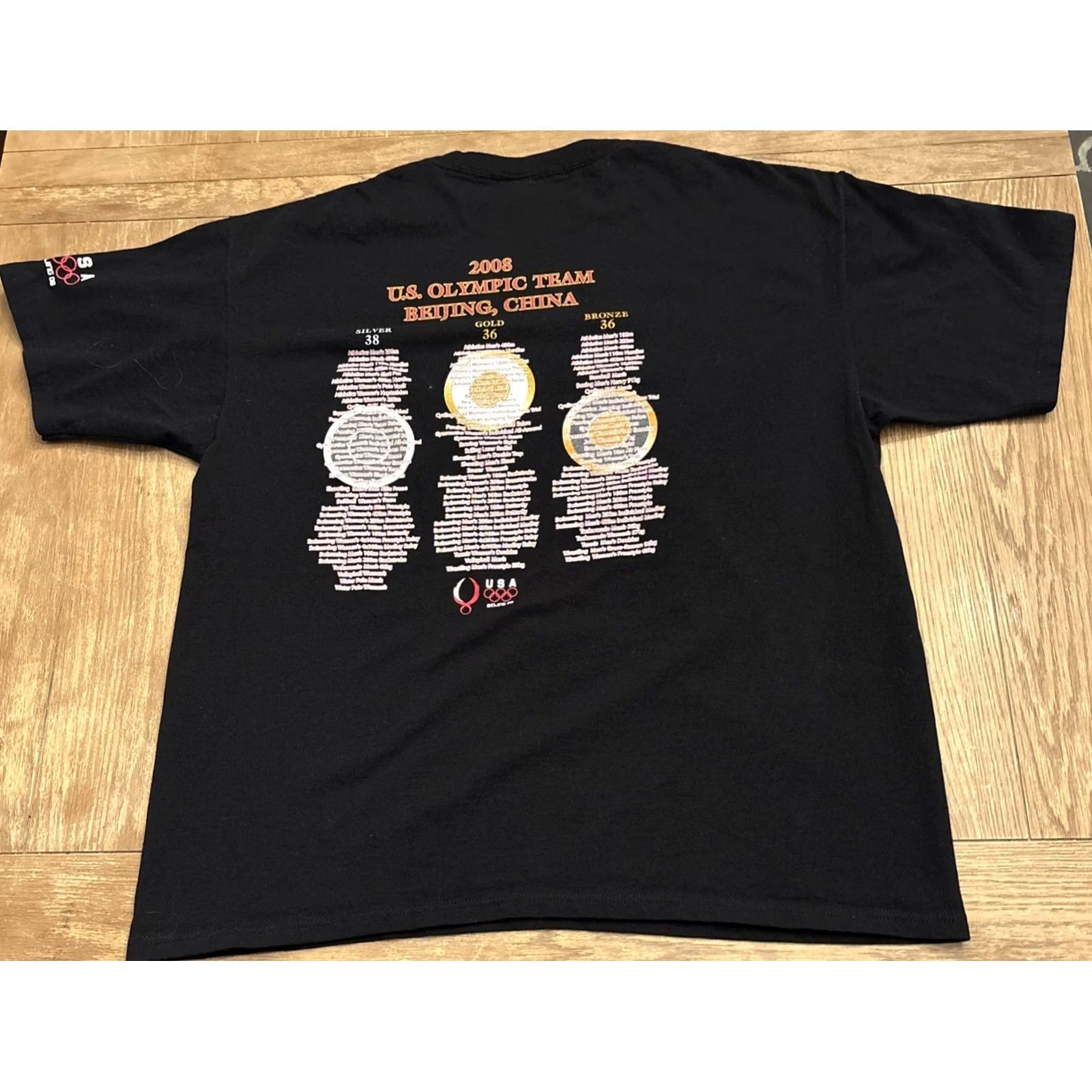 Nike VINTAGE 2008 Beijing Olympics Shirt U.S. Olympics Metals Won T-Shirt XXL Black Unisex Adults Short Sleeve Nike T-Shirt Sports Mens Women Girls Boys Size US XXL / EU 58 / 5 - 7 Thumbnail