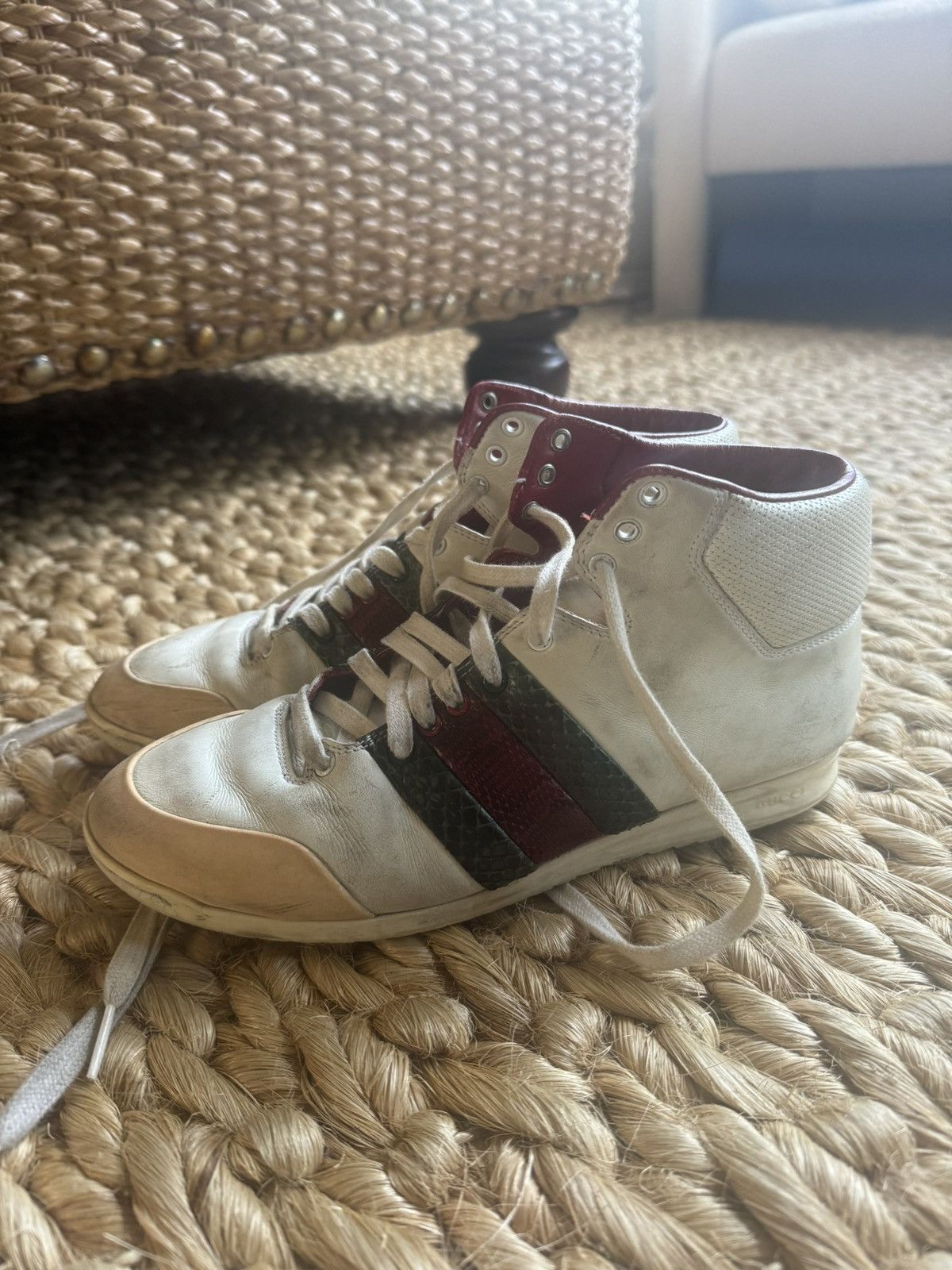 Gucci Vintage Gucci High-Top Sneakers Size US 7.5 / IT 37.5 - 6 Thumbnail