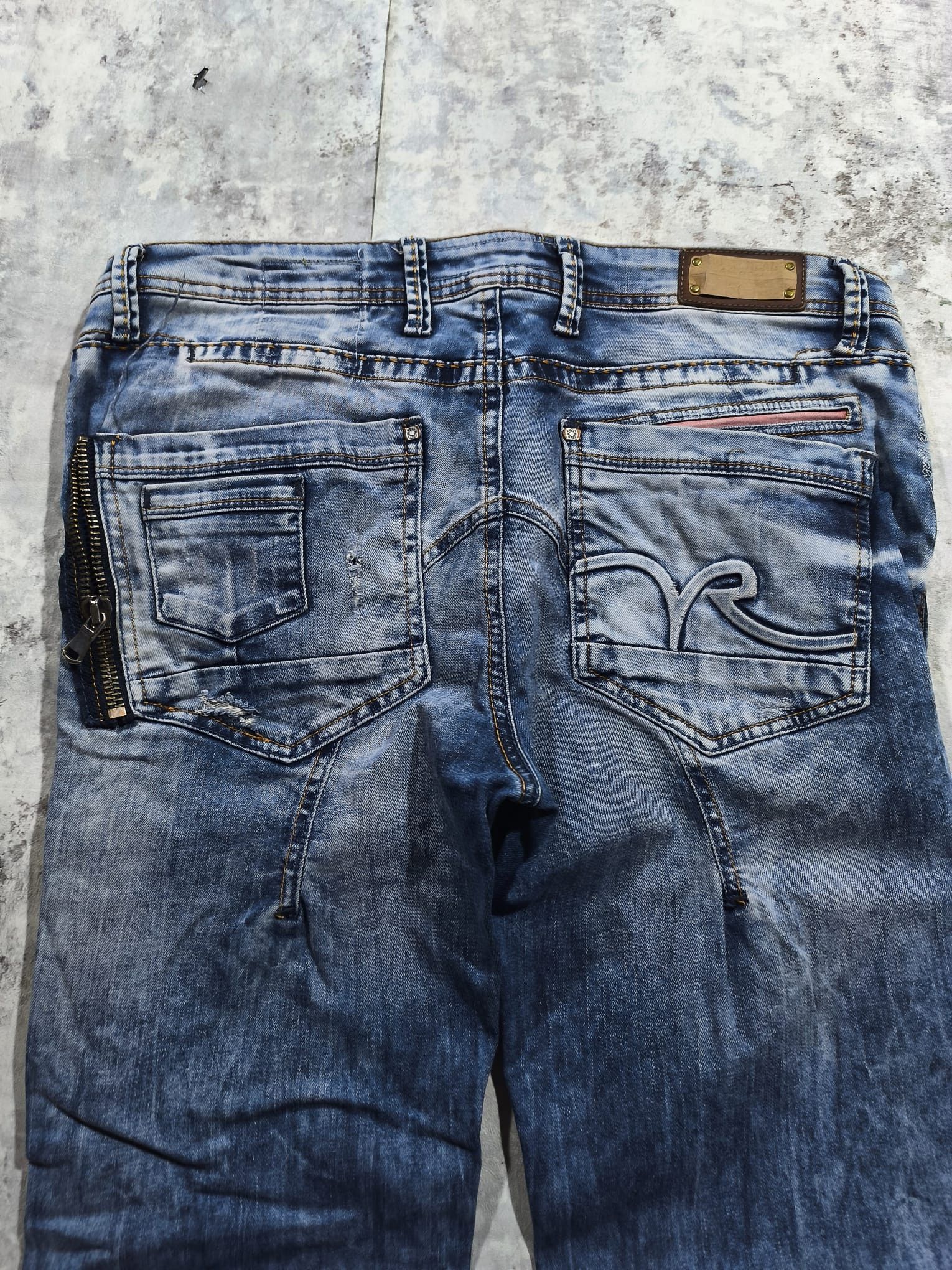 Hysteric Glamour distressed biker denim jeans Size US 34 / EU 50 - 6 Thumbnail