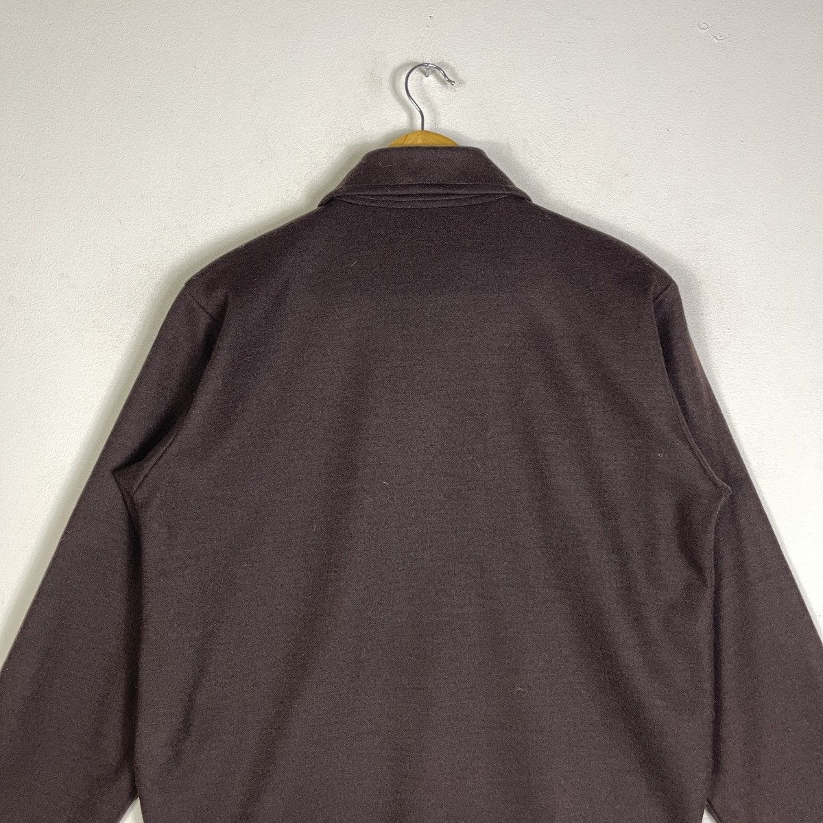 Vintage 🔥Deep Brown🔥Boxy Wool Blouson Jacket with Geometric Lining Size US M / EU 48-50 / 2 - 7 Thumbnail