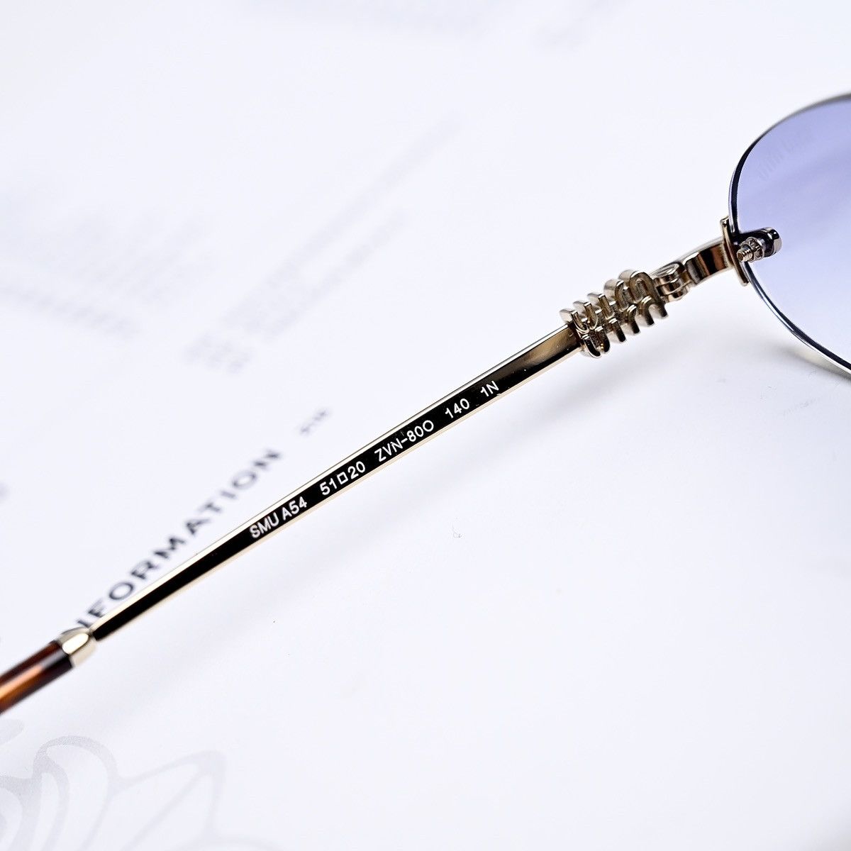 Miu Miu MIU MIU 0MU A54S ZVN80O SUNGLASSES Size ONE SIZE - 7 Thumbnail