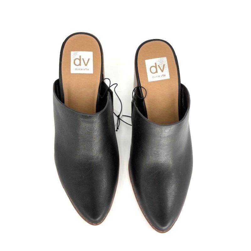 Dolce Vita Dolce Vita Women’s Comfort Nero Stacked Block Heel Mules Size US 9 / IT 39 - 4 Thumbnail