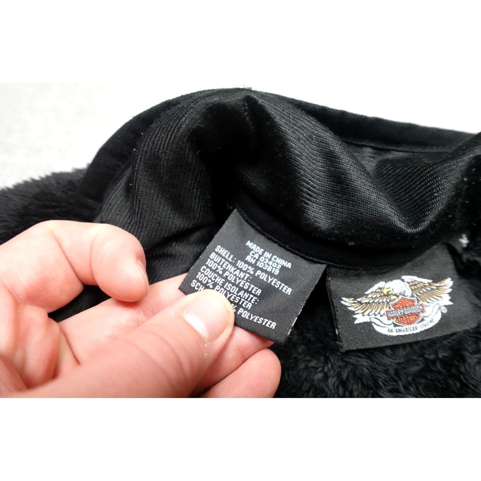 Harley Davidson Harley-Davidson Fleece Vest Womens Medium Black Full Zip Biker Insulated Lined Pockets Size M / US 6-8 / IT 42-44 - 3 Thumbnail